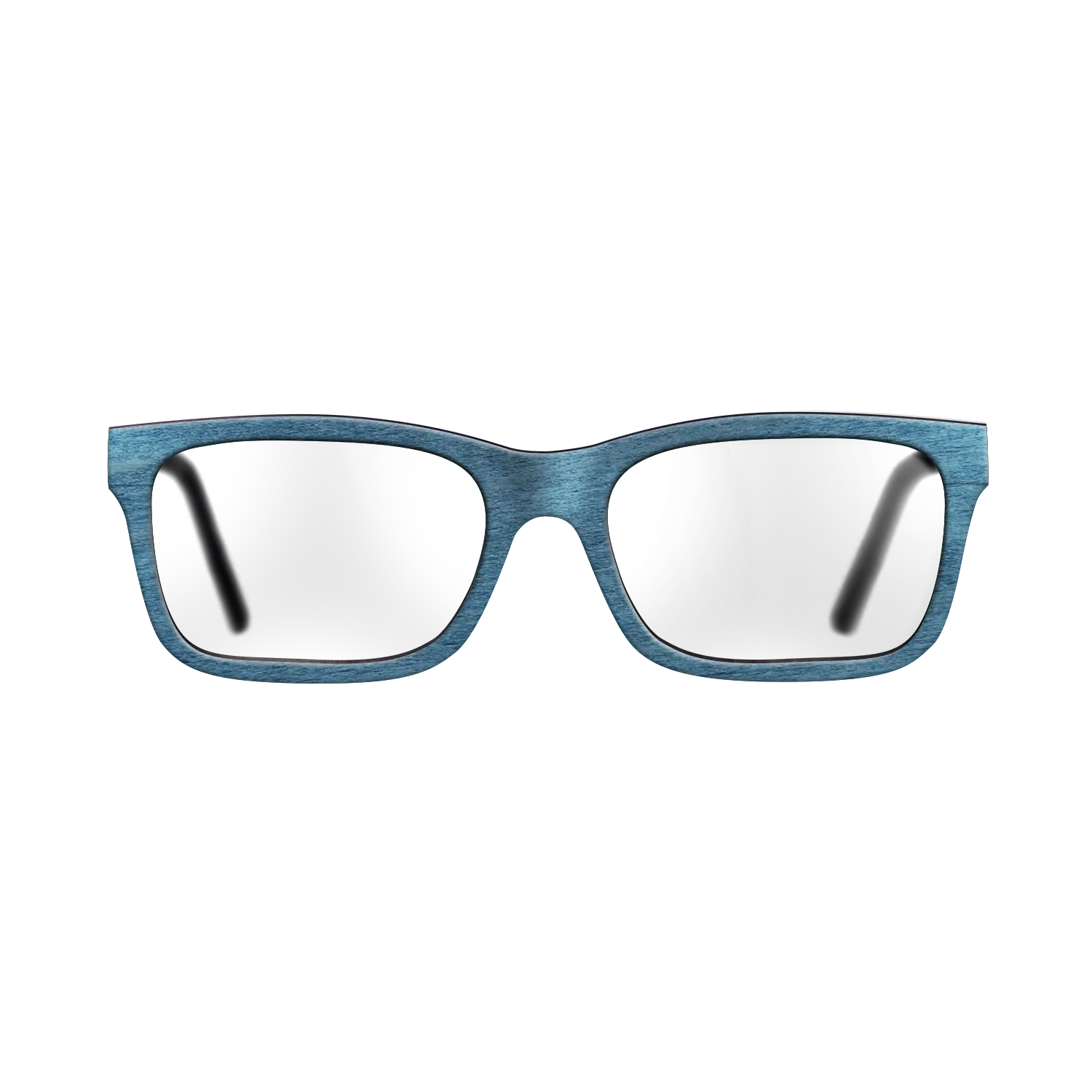 Blue Poplar Walnut Temples - The Sage - Rectangle - 2099  - Chroma - SIRIS wood optic