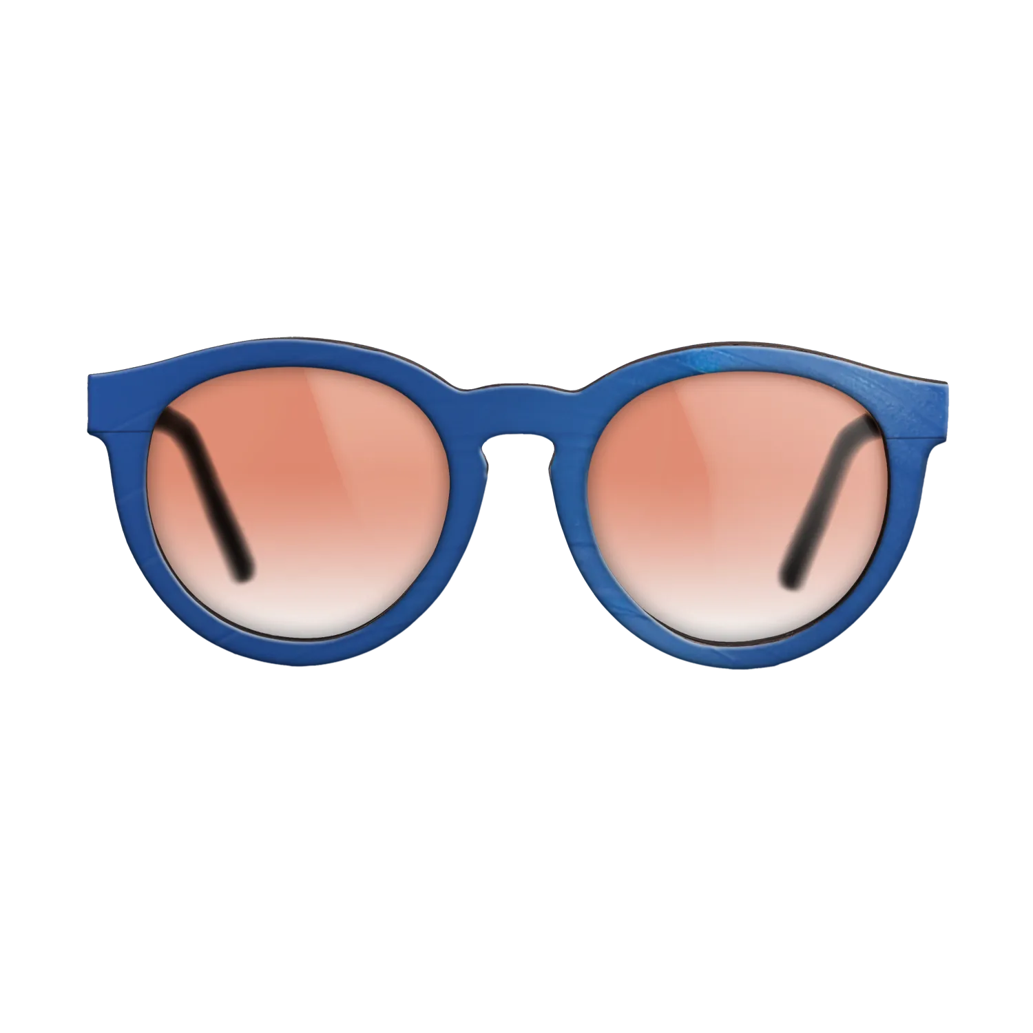Blue Vinyl Front Walnut - The Rebel - Round - 2212 - SIRIS wood optic
