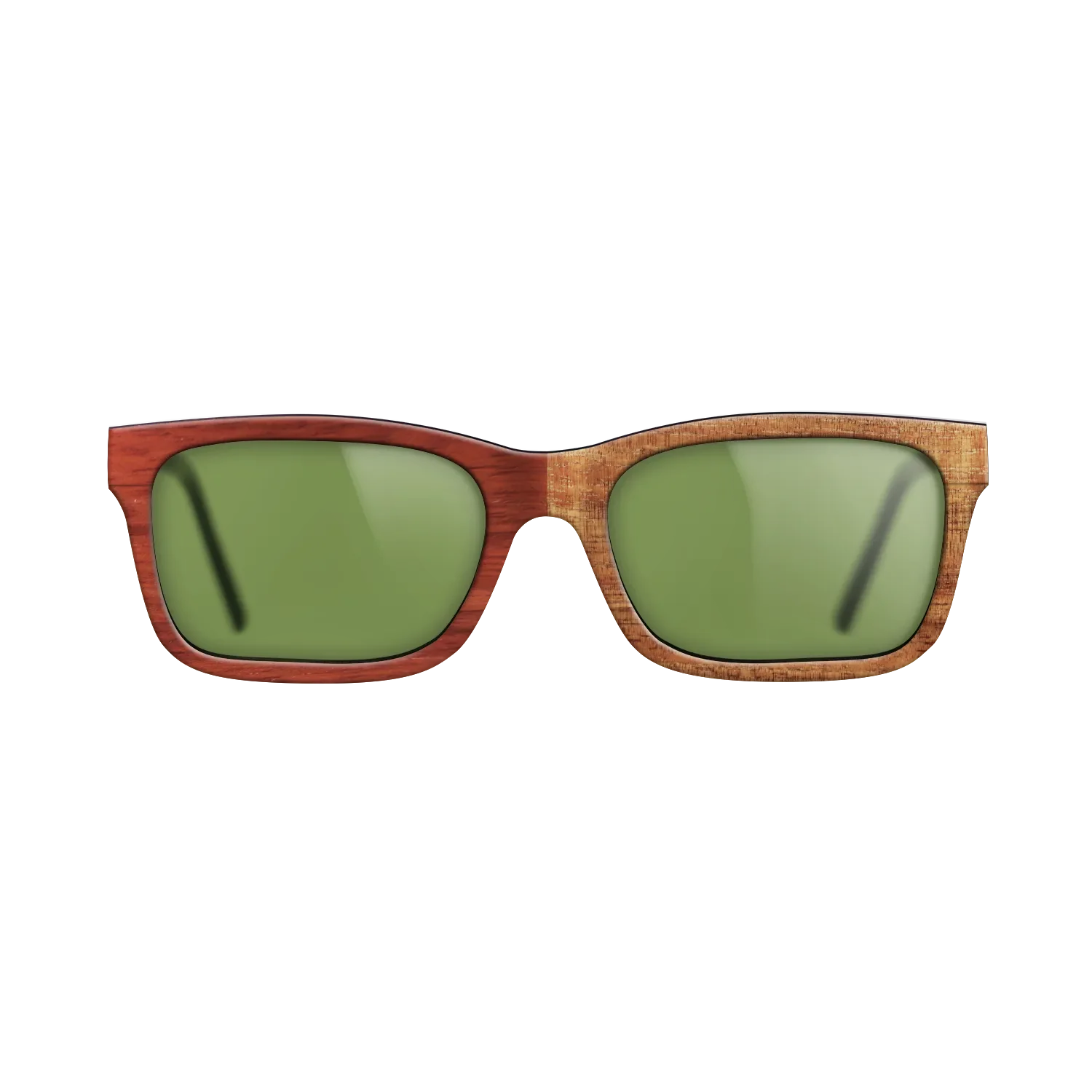 Bocote,Koa,Fumed Eucalyptus,Poplar Dyed: Red: Patch - The Sage - Rectangle - 1494 - SIRIS wood optic