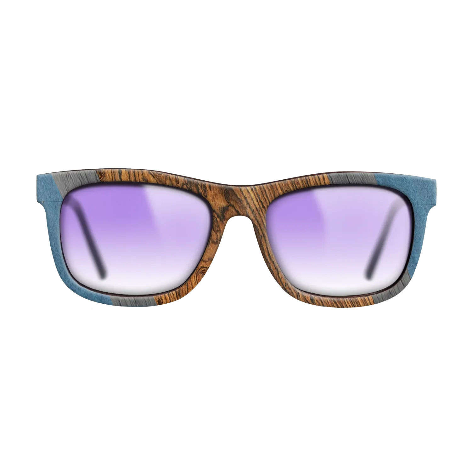 Bocote,Poplar Dyed: Blue Denim,Poplar Dyed: Grey: Angle Cut - The Hero - Square - 1075 - SIRIS wood optic