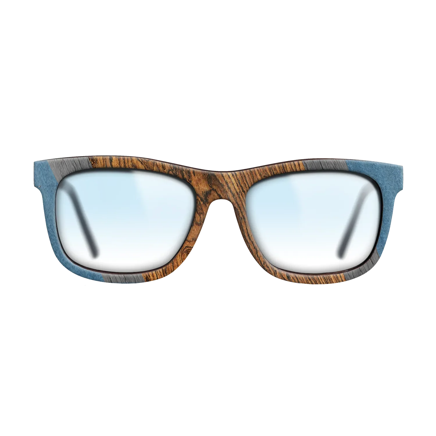 Bocote,Poplar Dyed: Blue Denim,Poplar Dyed: Grey: Angle Cut - The Hero - Square - 1075 - SIRIS wood optic