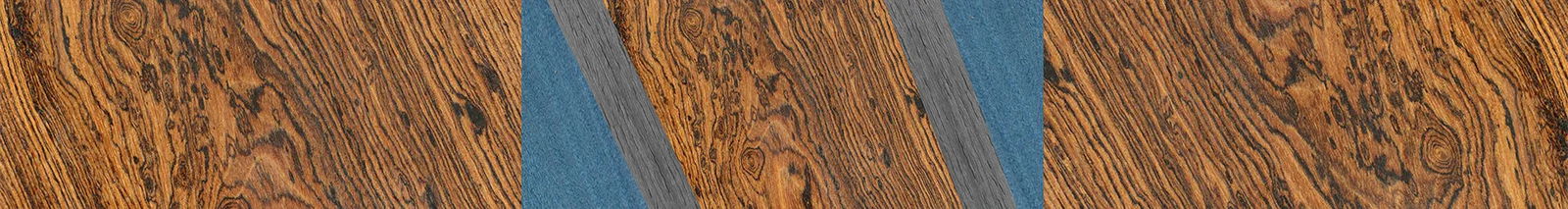 Bocote,Poplar Dyed: Blue Denim,Poplar Dyed: Grey: Angle Cut - The Maiden - Cat - 1075 - SIRIS wood optic
