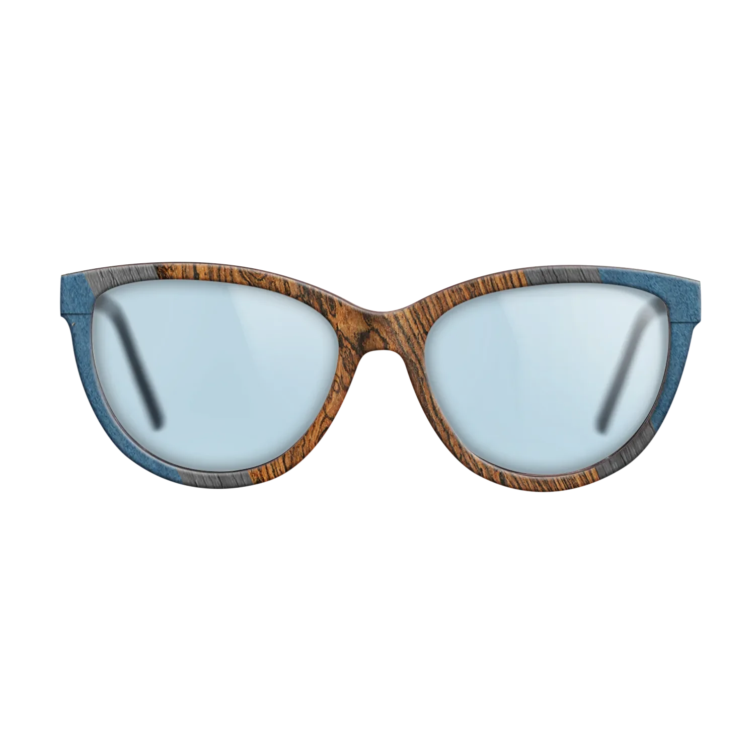 Bocote,Poplar Dyed: Blue Denim,Poplar Dyed: Grey: Angle Cut - The Maiden - Cat - 1075 - SIRIS wood optic