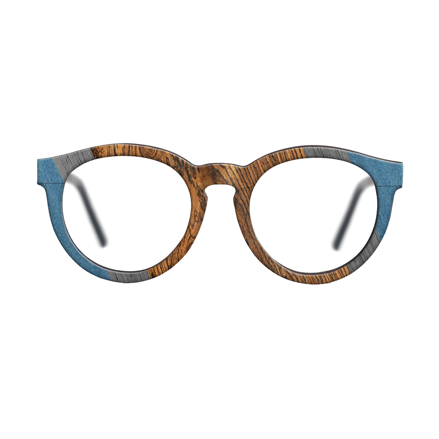 Bocote,Poplar Dyed: Blue Denim,Poplar Dyed: Grey: Angle Cut - The Rebel - Round - 1075 - SIRIS wood optic