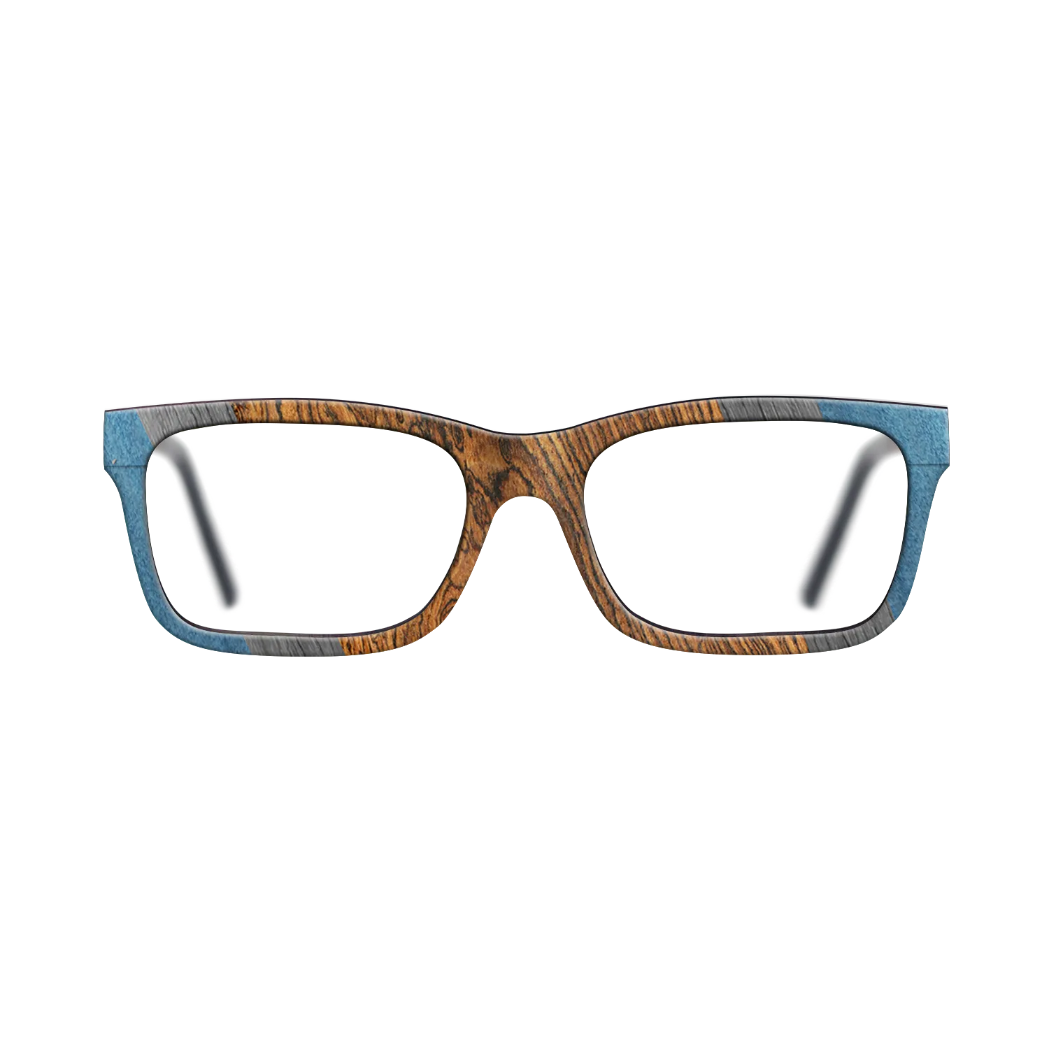 Bocote,Poplar Dyed: Blue Denim,Poplar Dyed: Grey: Angle Cut - The Sage - Rectangle - 1075 - SIRIS wood optic