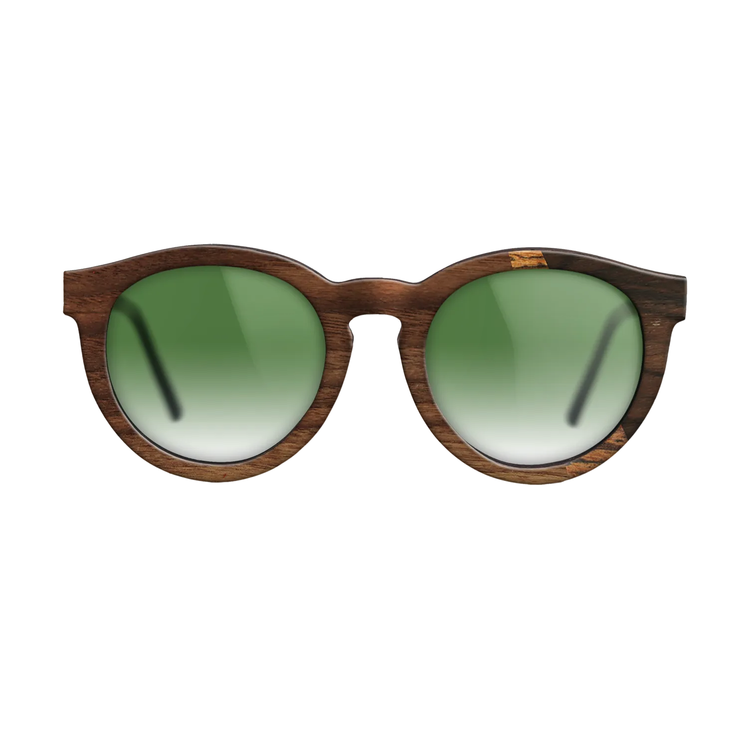 Bocote,Walnut Claro Dark,Ziricote Dark Quartered: Angle Cut - The Rebel - Round - SIRIS wood optic
