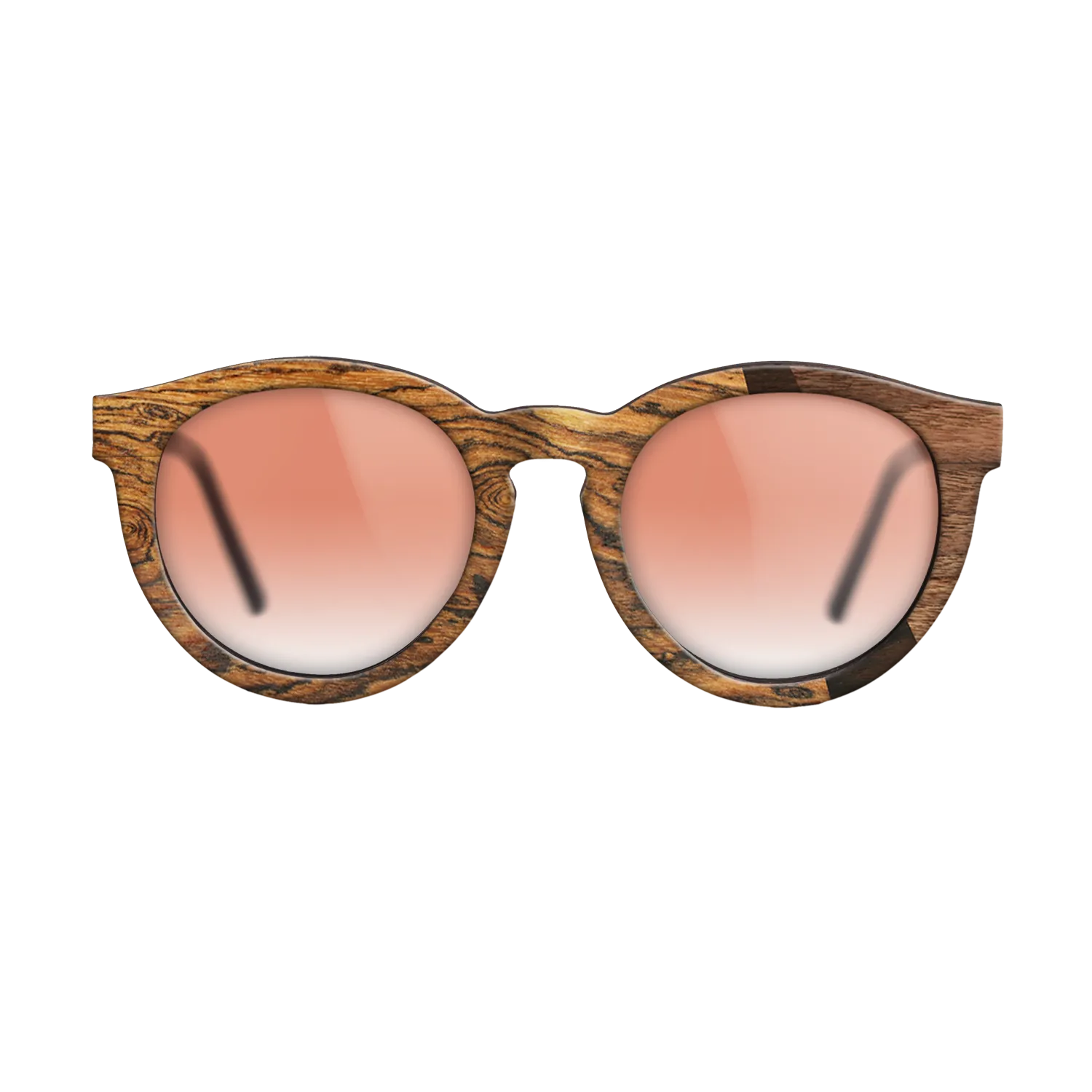 Bocote,Walnut Claro Dark,Ziricote Dark Quartered,Fumed Oak: Angle Cut - The Rebel - Round - SIRIS wood optic