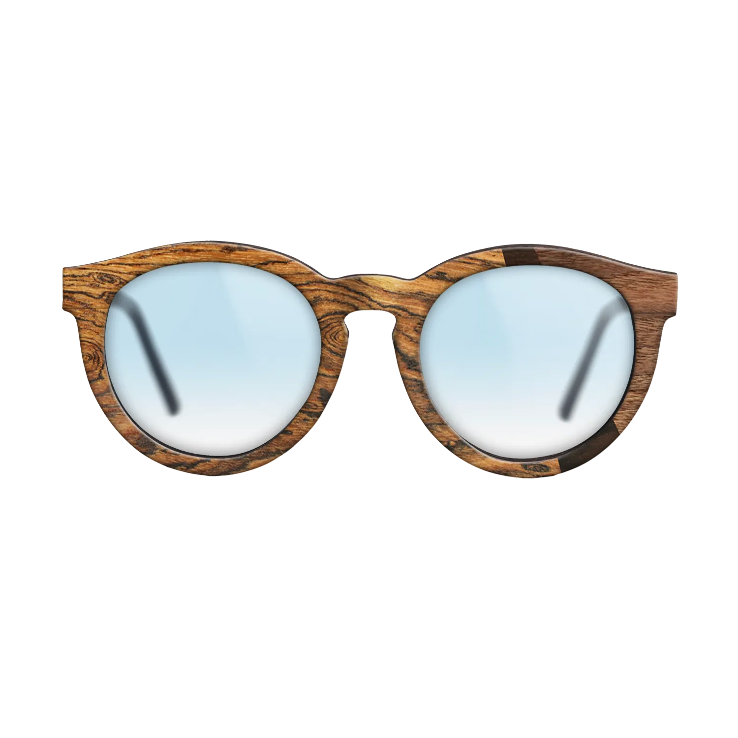 Bocote,Walnut Claro Dark,Ziricote Dark Quartered,Fumed Oak: Angle Cut - The Rebel - Round - SIRIS wood optic