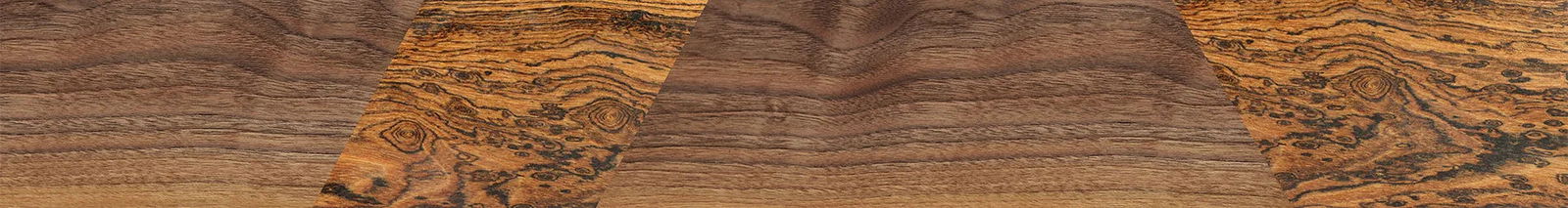 Bocote,Walnut Claro Light: Bauhaus - The Sage - Rectangle - SIRIS wood optic