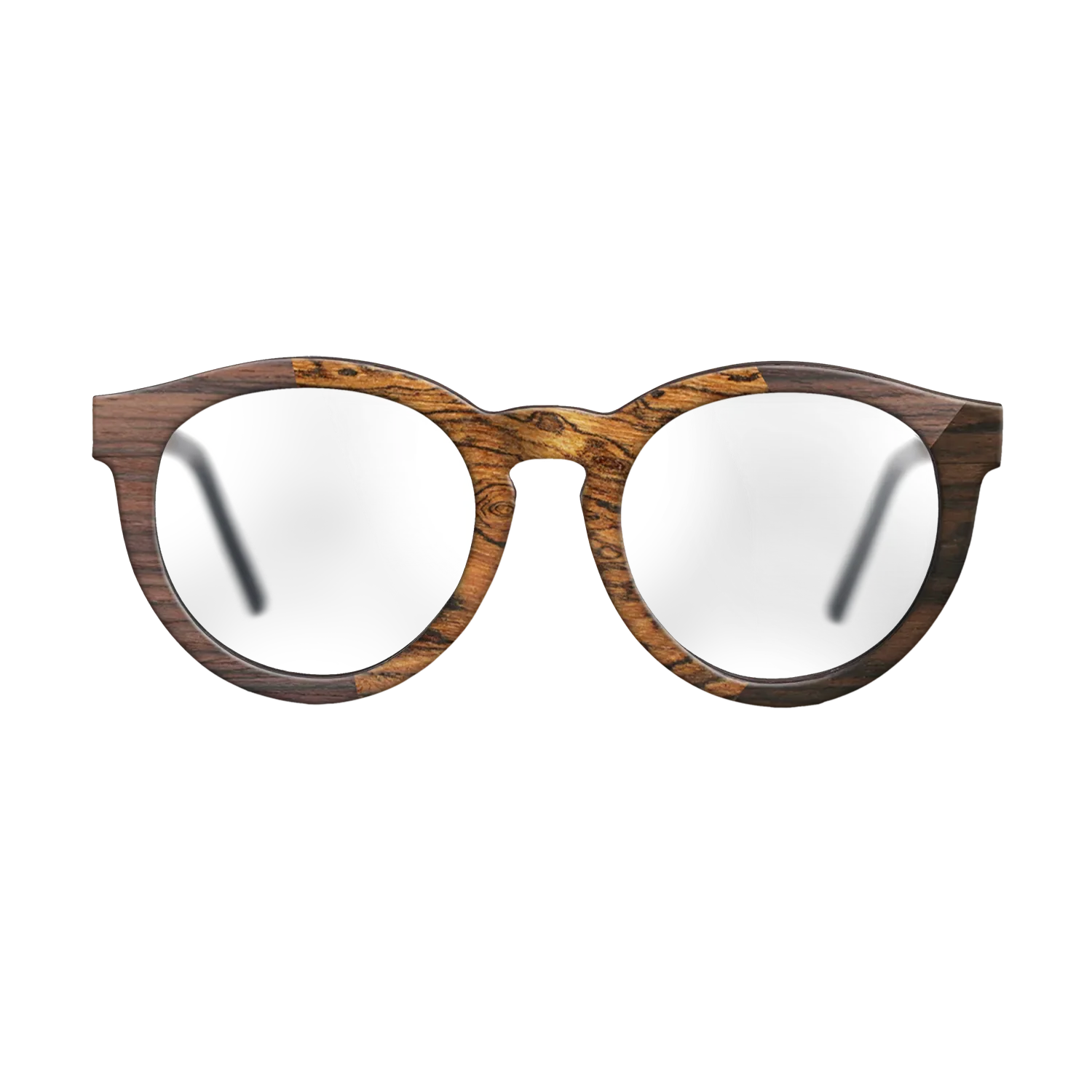 Bocote,Walnut Claro Light,Ziricote Dark Quartered: Angle Cut - The Rebel - Round - SIRIS wood optic