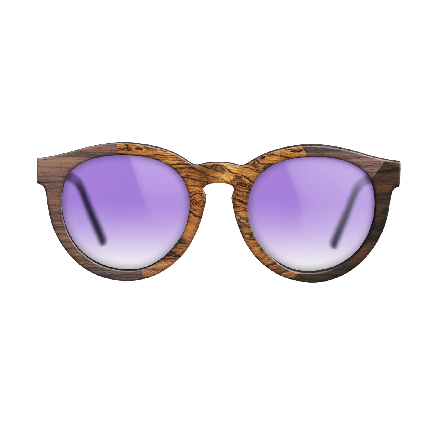 Bocote,Walnut Claro Light,Ziricote Dark Quartered: Angle Cut - The Rebel - Round - SIRIS wood optic