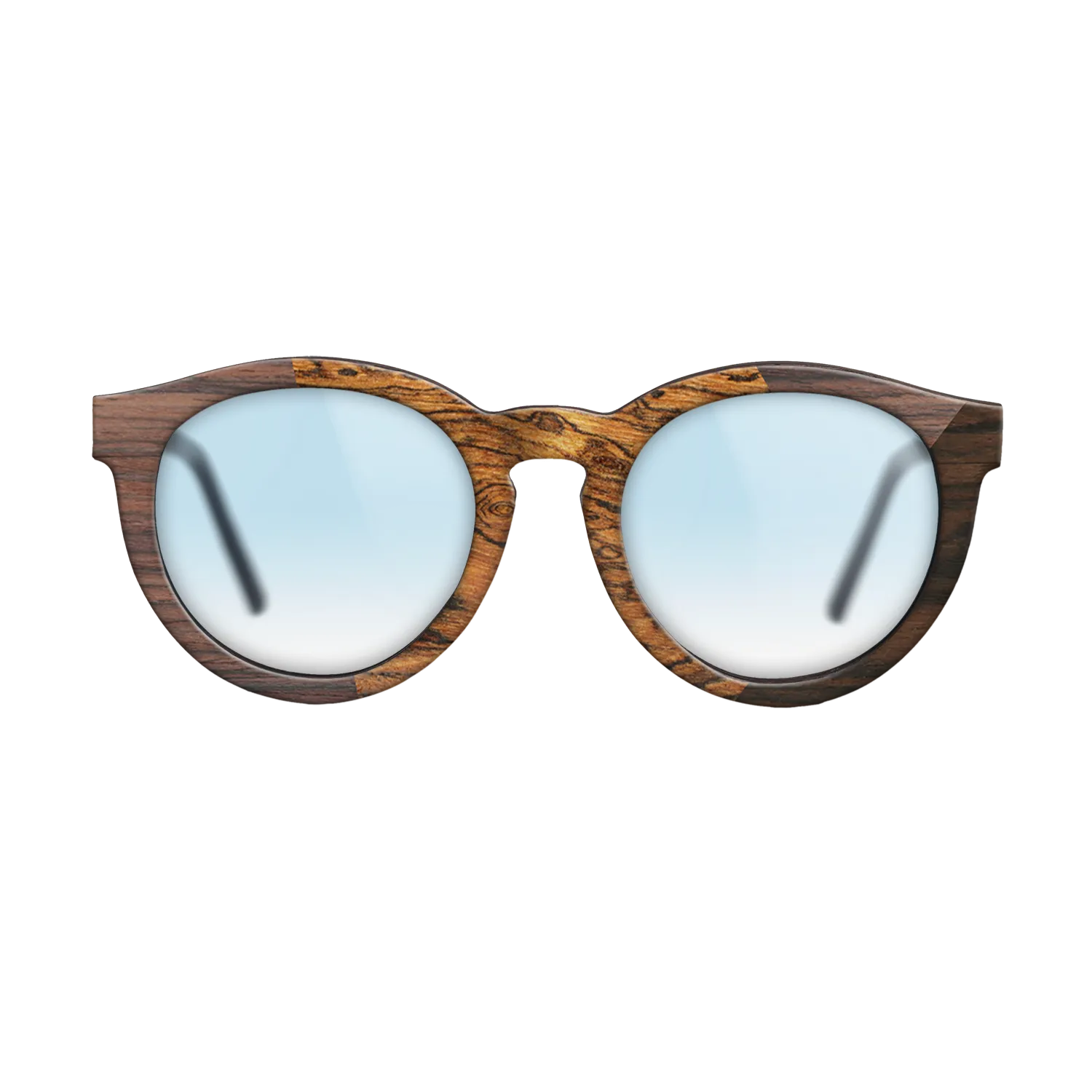 Bocote,Walnut Claro Light,Ziricote Dark Quartered: Angle Cut - The Rebel - Round - SIRIS wood optic