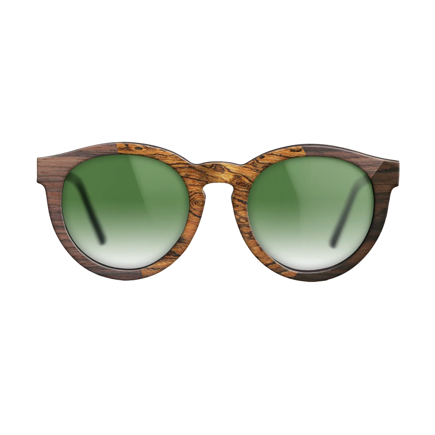 Bocote,Walnut Claro Light,Ziricote Dark Quartered: Angle Cut - The Rebel - Round - SIRIS wood optic
