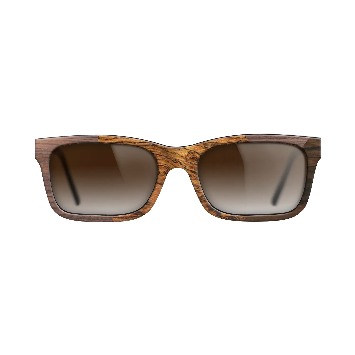 Bocote,Walnut Claro Light,Ziricote Dark Quartered: Angle Cut - The Sage - Rectangle - SIRIS wood optic