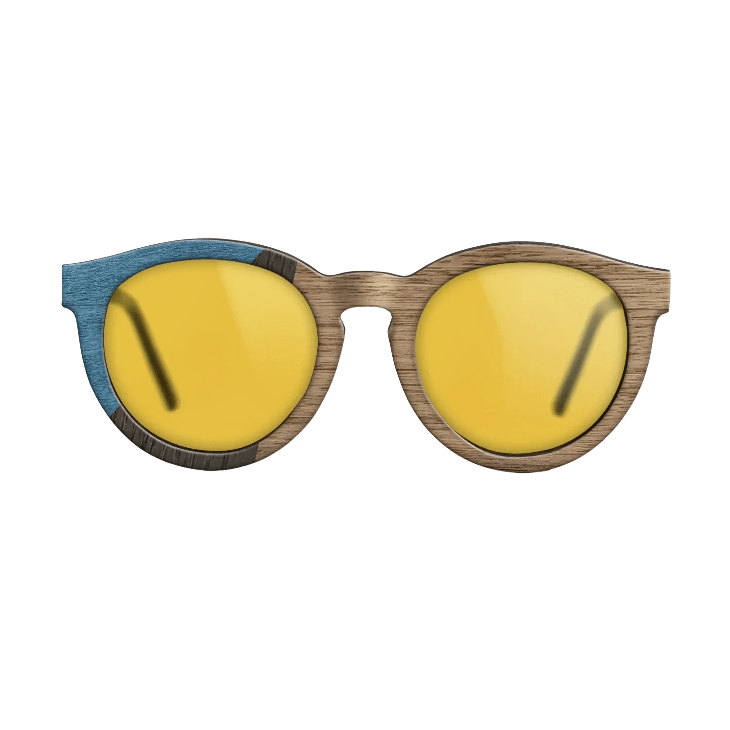 Walnut: Straight Grain,Poplar Dyed: Blue Denim,Fumed Oak: Bauhaus - The Rebel - Round - 1950 - SIRIS wood optic