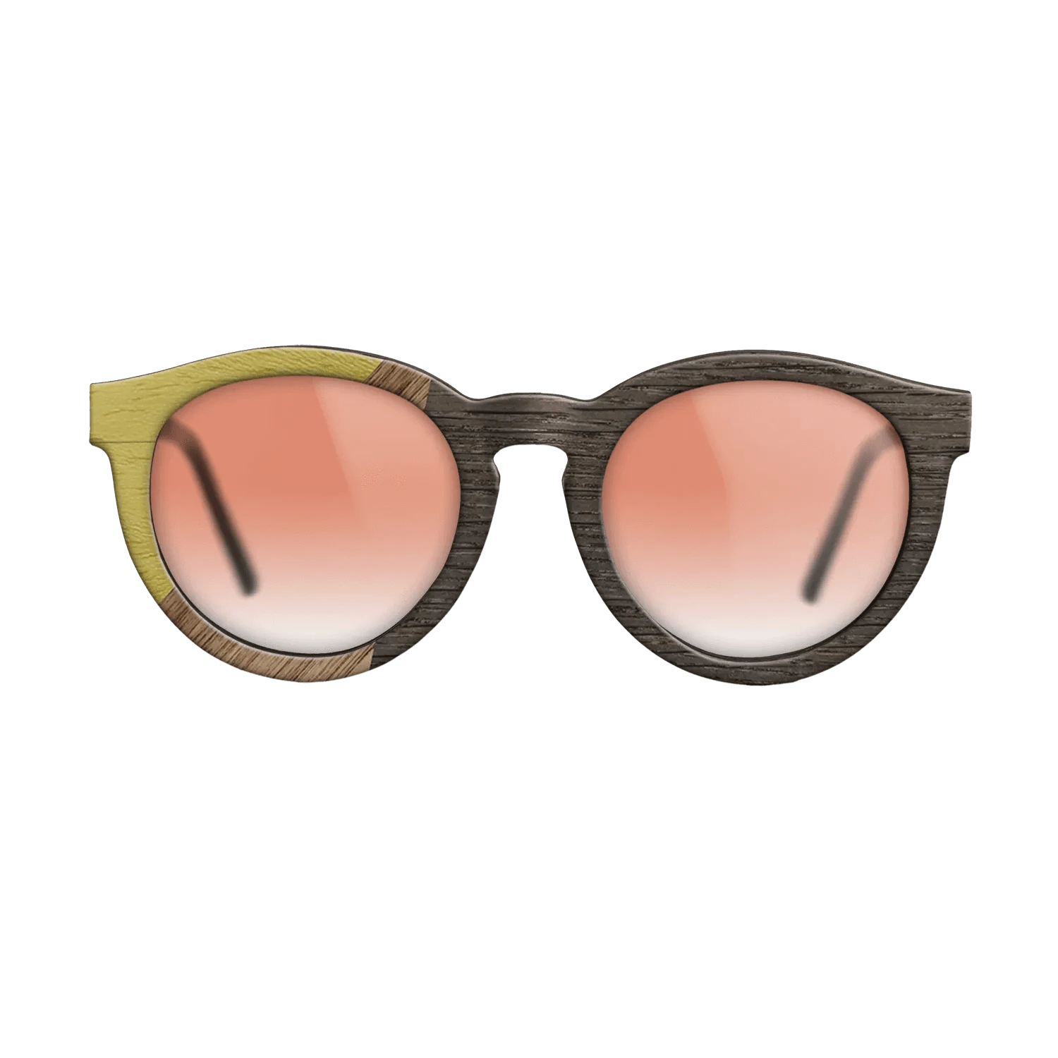 Walnut: Straight Grain,Poplar Dyed: Yellow,Fumed Oak: Bauhaus - The Rebel - Round - 1244 - SIRIS wood optic