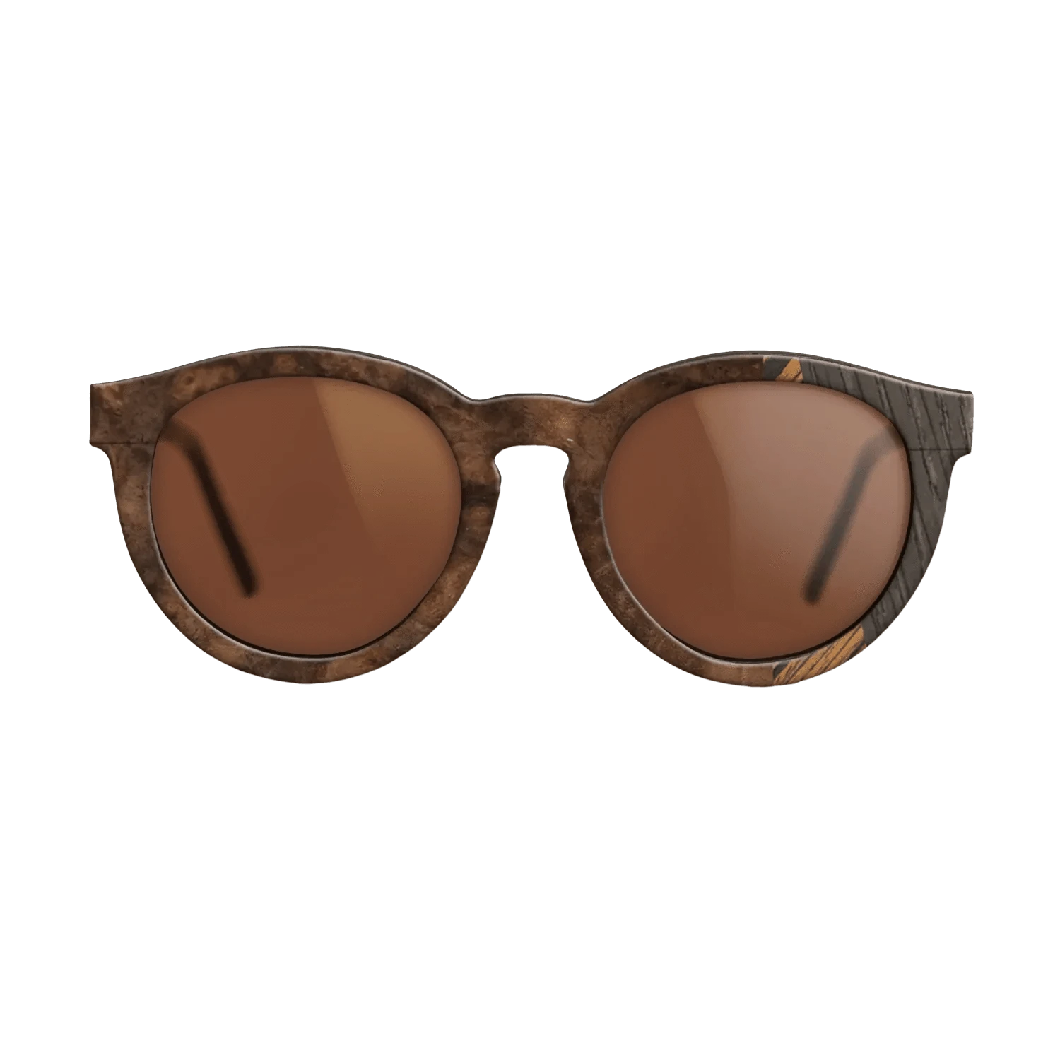 Italian Ebony,Walnut Burl,Poplar Dyed: Red,Walnut: Straight Grain: Fractal - The Rebel - Round - 875 - SIRIS wood optic