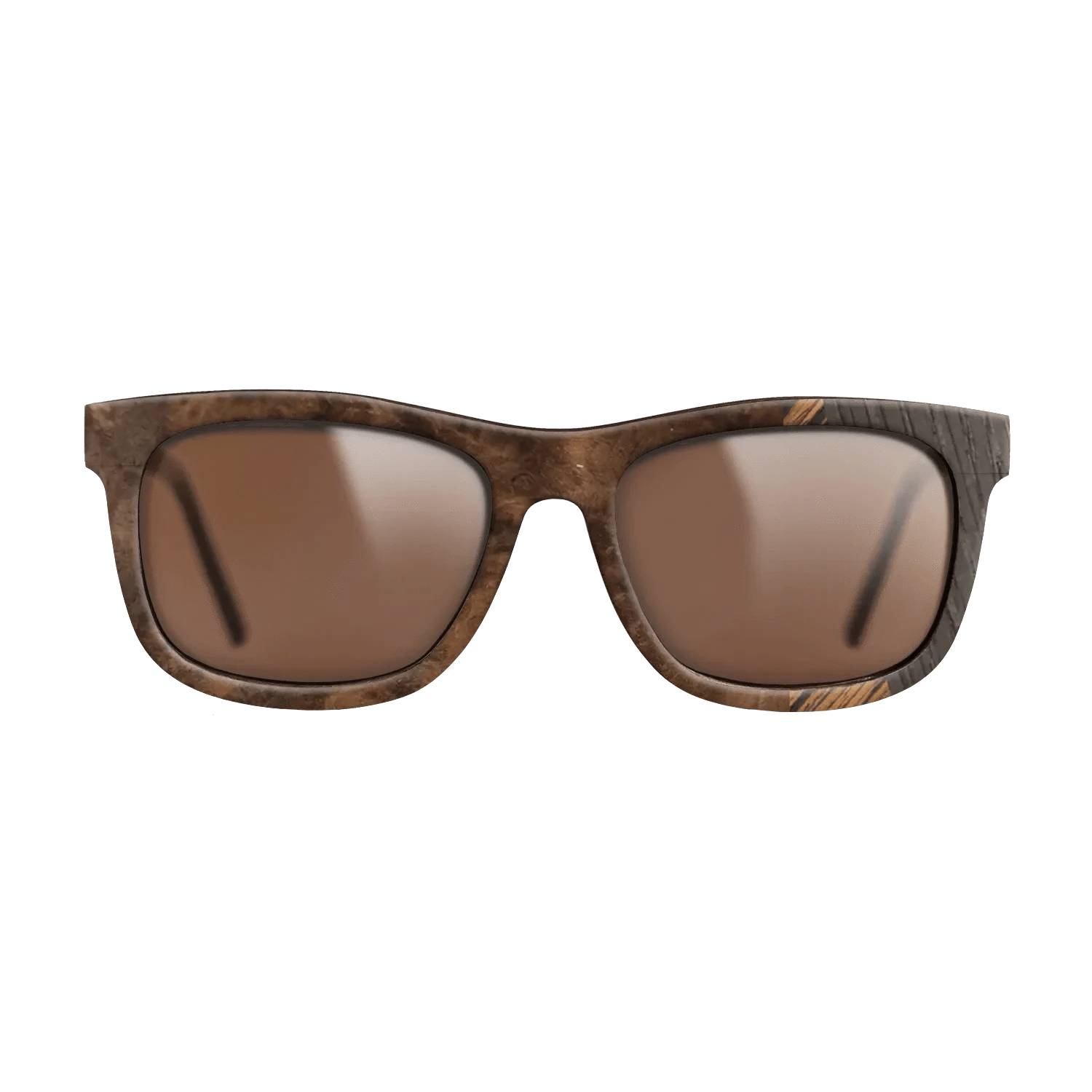 Italian Ebony,Walnut Burl,Poplar Dyed: Red,Walnut: Straight Grain: Fractal - The Hero - Square - 875 - SIRIS wood optic