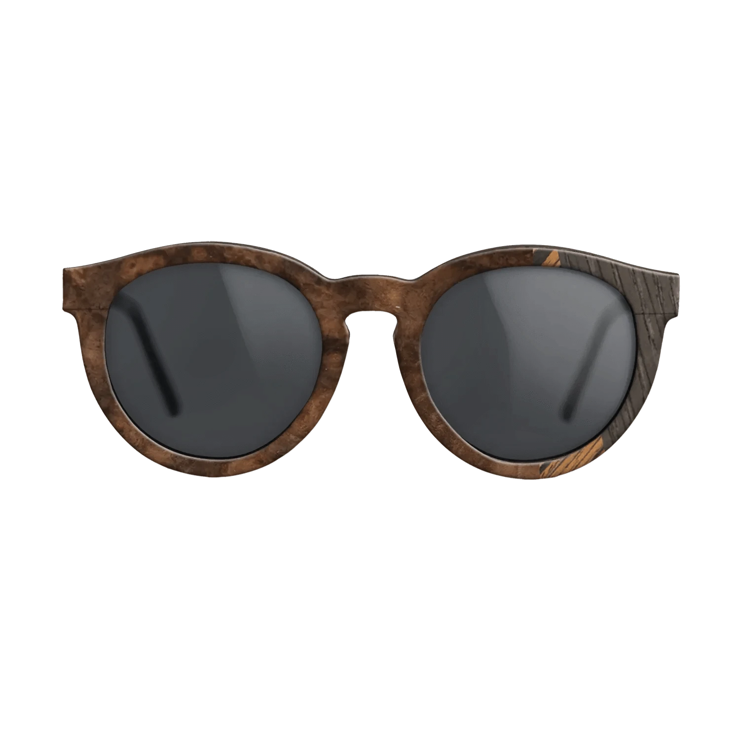 Italian Ebony,Walnut Burl,Poplar Dyed: Red,Walnut: Straight Grain: Fractal - The Rebel - Round - 875 - SIRIS wood optic