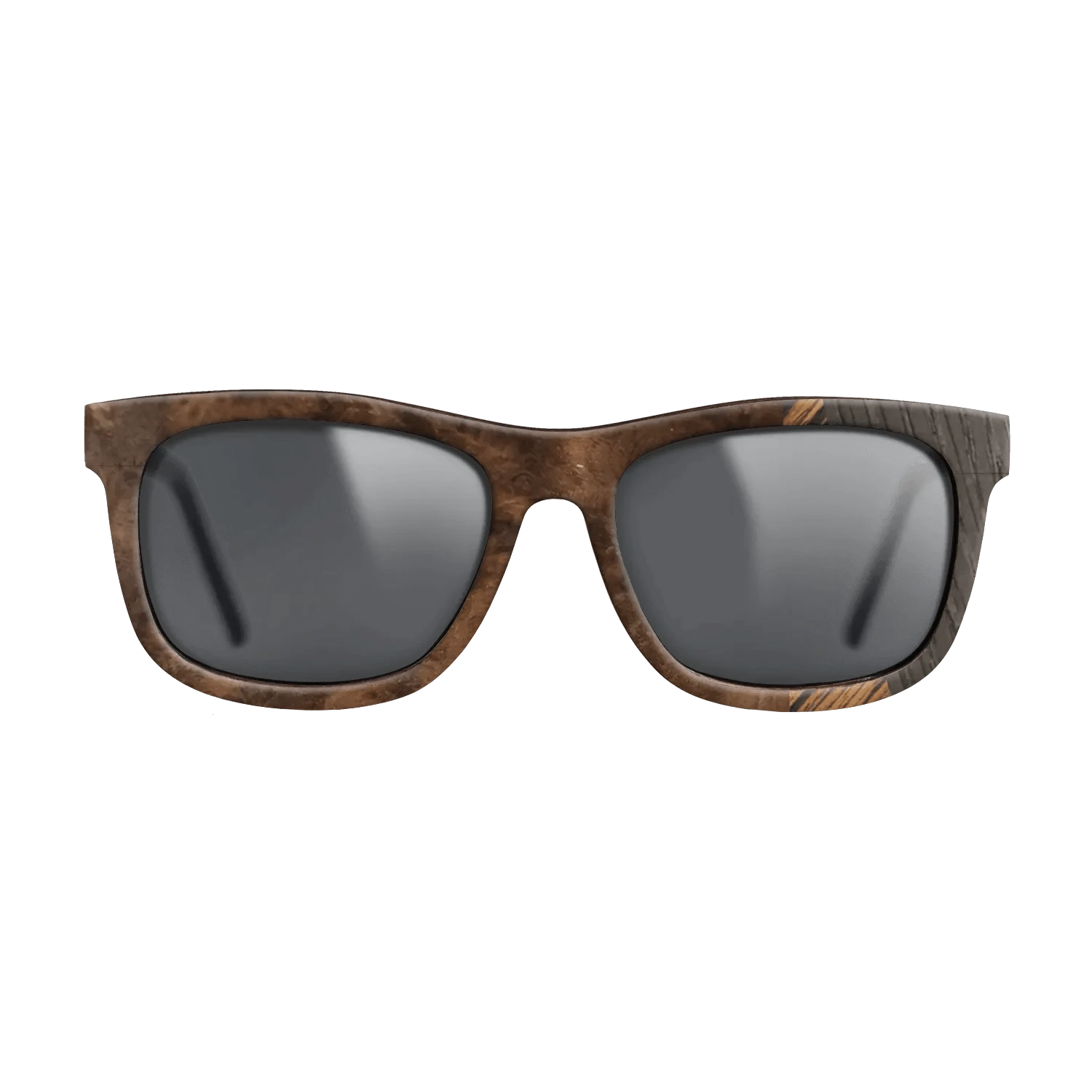 Italian Ebony,Walnut Burl,Poplar Dyed: Red,Walnut: Straight Grain: Fractal - The Hero - Square - 875 - SIRIS wood optic