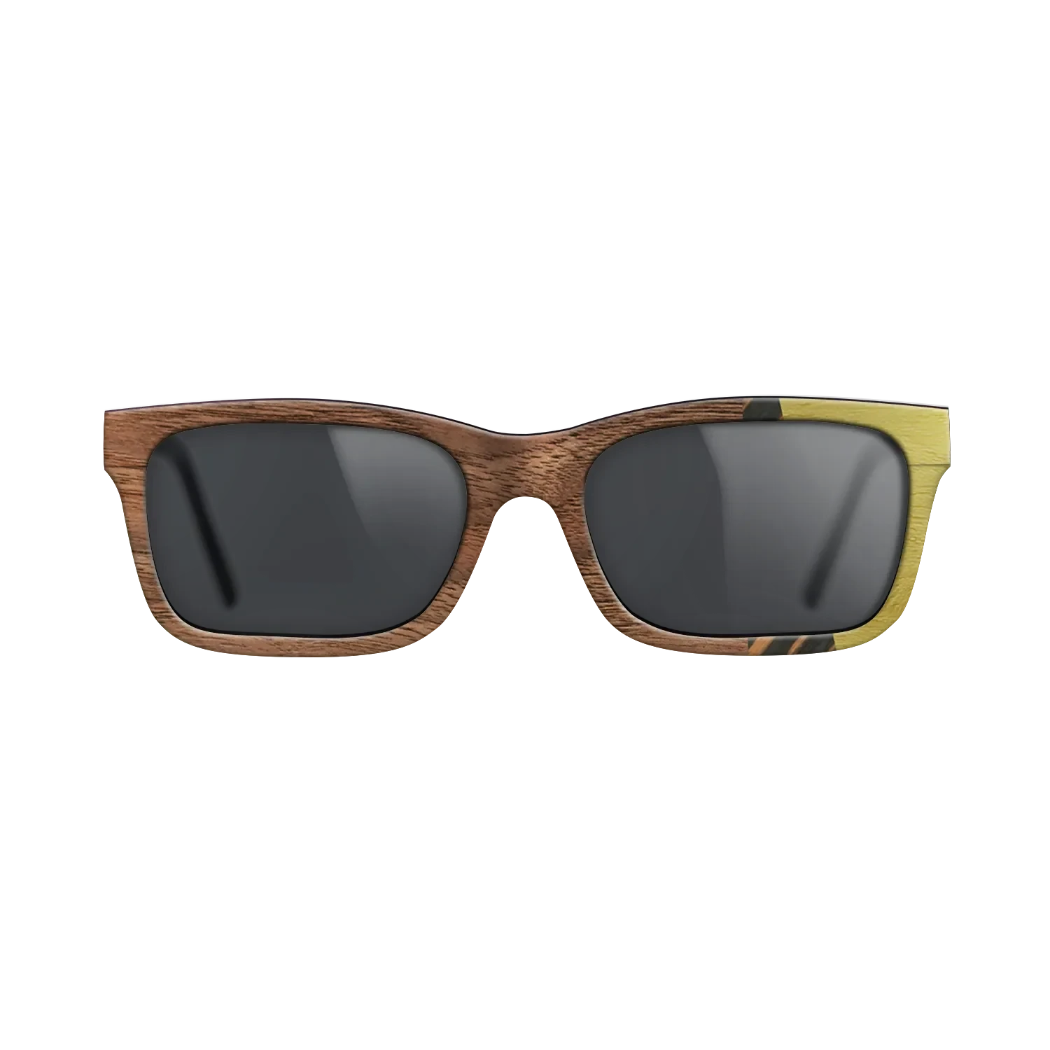 Italian Ebony,Poplar Dyed: Yellow,Walnut: Straight Grain,Walnut Claro Light: Fractal - The Sage - Rectangle - 1700 - SIRIS wood optic