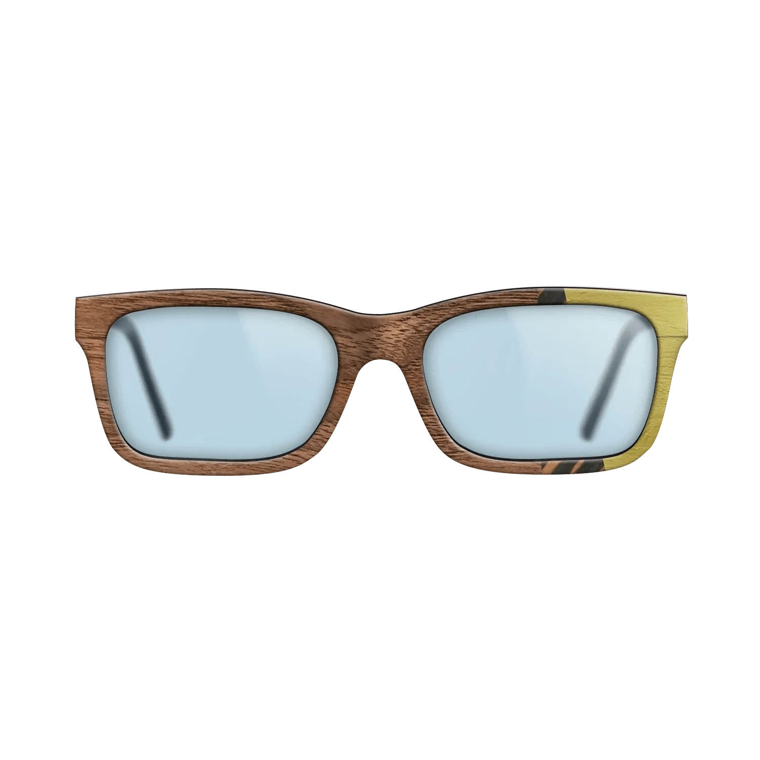 Italian Ebony,Poplar Dyed: Yellow,Walnut: Straight Grain,Walnut Claro Light: Fractal - The Sage - Rectangle - 1700 - SIRIS wood optic