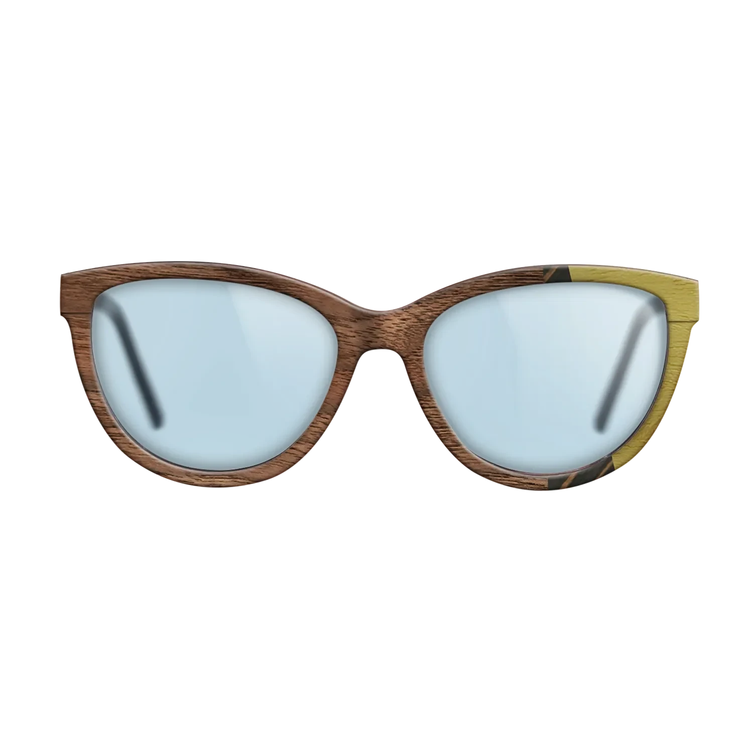 Italian Ebony,Poplar Dyed: Yellow,Walnut: Straight Grain,Walnut Claro Light: Fractal - The Maiden - Cat - 1700 - SIRIS wood optic