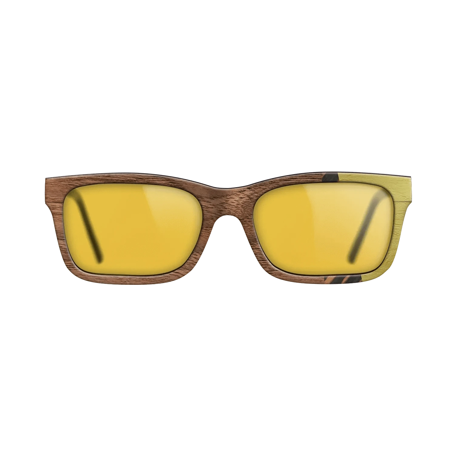 Italian Ebony,Poplar Dyed: Yellow,Walnut: Straight Grain,Walnut Claro Light: Fractal - The Sage - Rectangle - 1700 - SIRIS wood optic