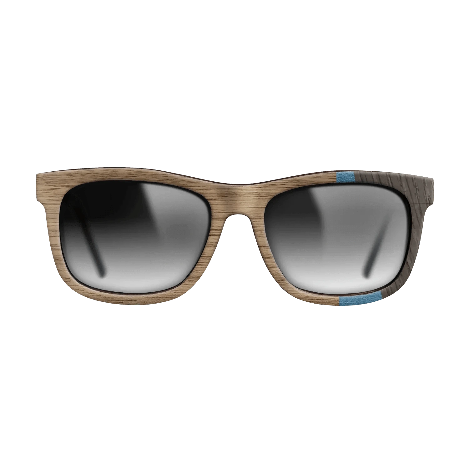 Walnut: Straight Grain,Poplar Dyed: Blue Denim,Fumed Oak: Fractal - The Hero - Square - 1519 - SIRIS wood optic