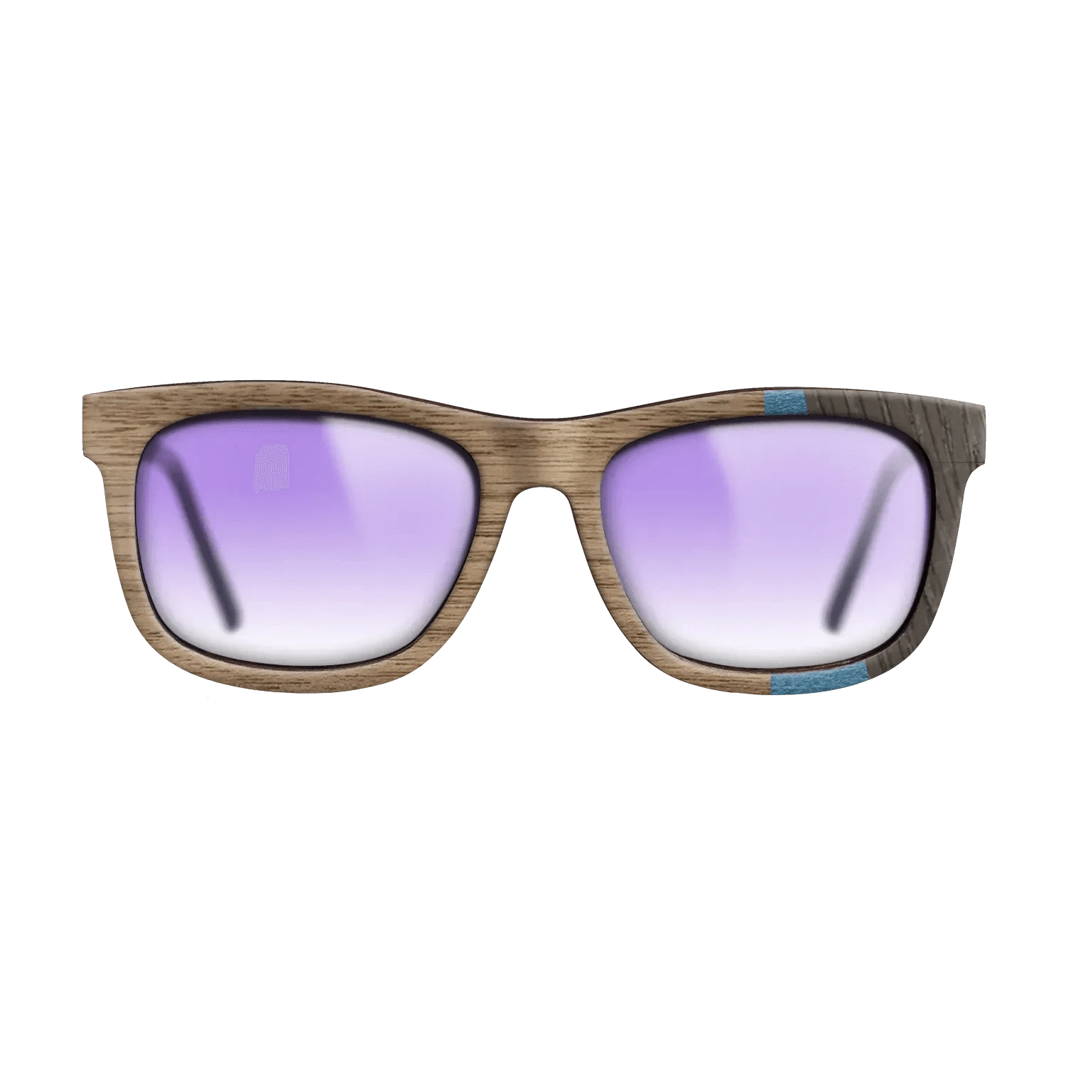 Walnut: Straight Grain,Poplar Dyed: Blue Denim,Fumed Oak: Fractal - The Hero - Square - 1519 - SIRIS wood optic