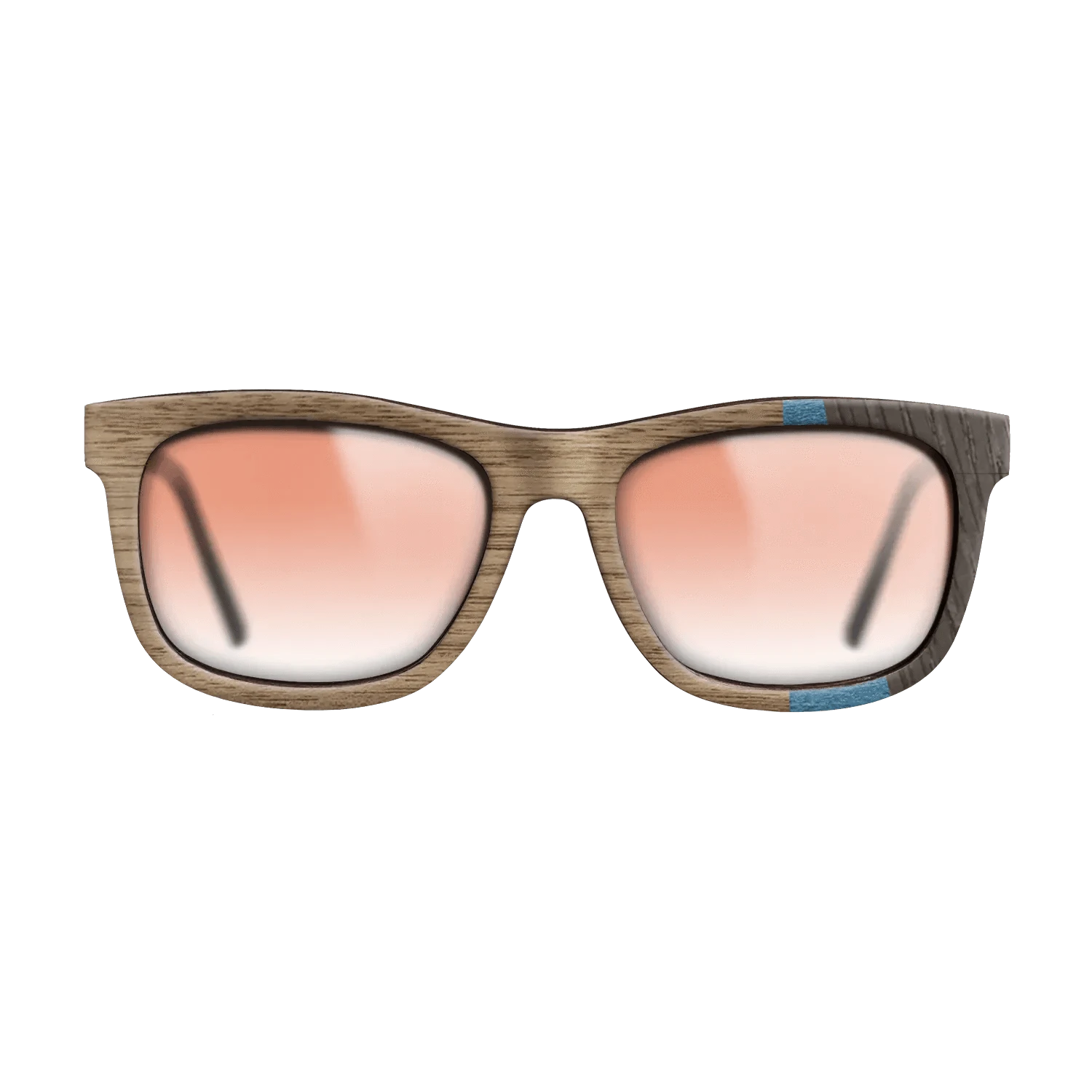 Walnut: Straight Grain,Poplar Dyed: Blue Denim,Fumed Oak: Fractal - The Hero - Square - 1519 - SIRIS wood optic