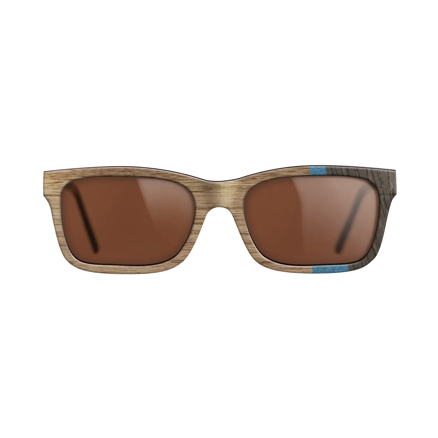 Walnut: Straight Grain,Poplar Dyed: Blue Denim,Fumed Oak: Fractal - The Sage - Rectangle - 1519 - SIRIS wood optic