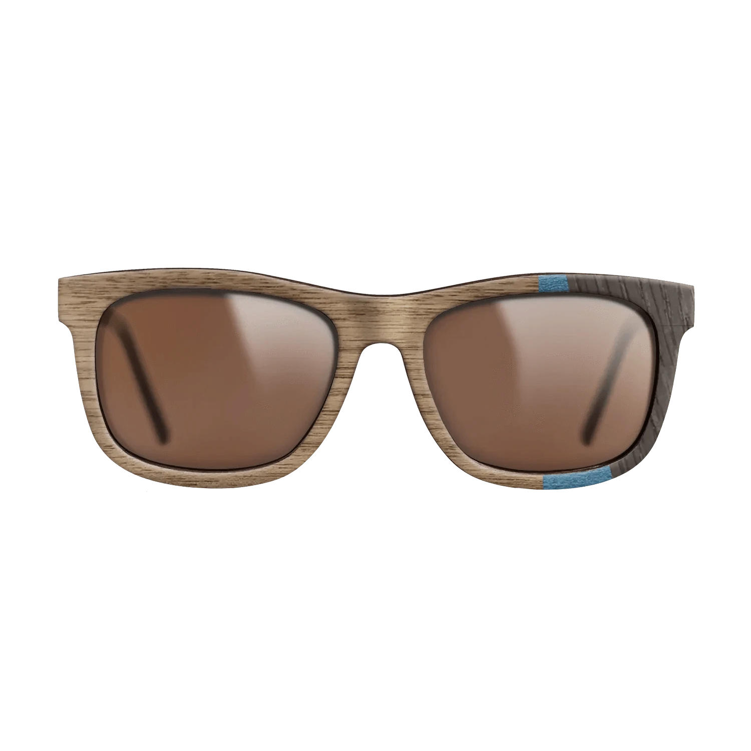 Walnut: Straight Grain,Poplar Dyed: Blue Denim,Fumed Oak: Fractal - The Hero - Square - 1519 - SIRIS wood optic