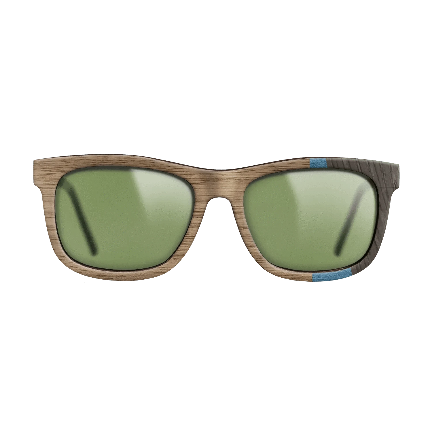Walnut: Straight Grain,Poplar Dyed: Blue Denim,Fumed Oak: Fractal - The Hero - Square - 1519 - SIRIS wood optic