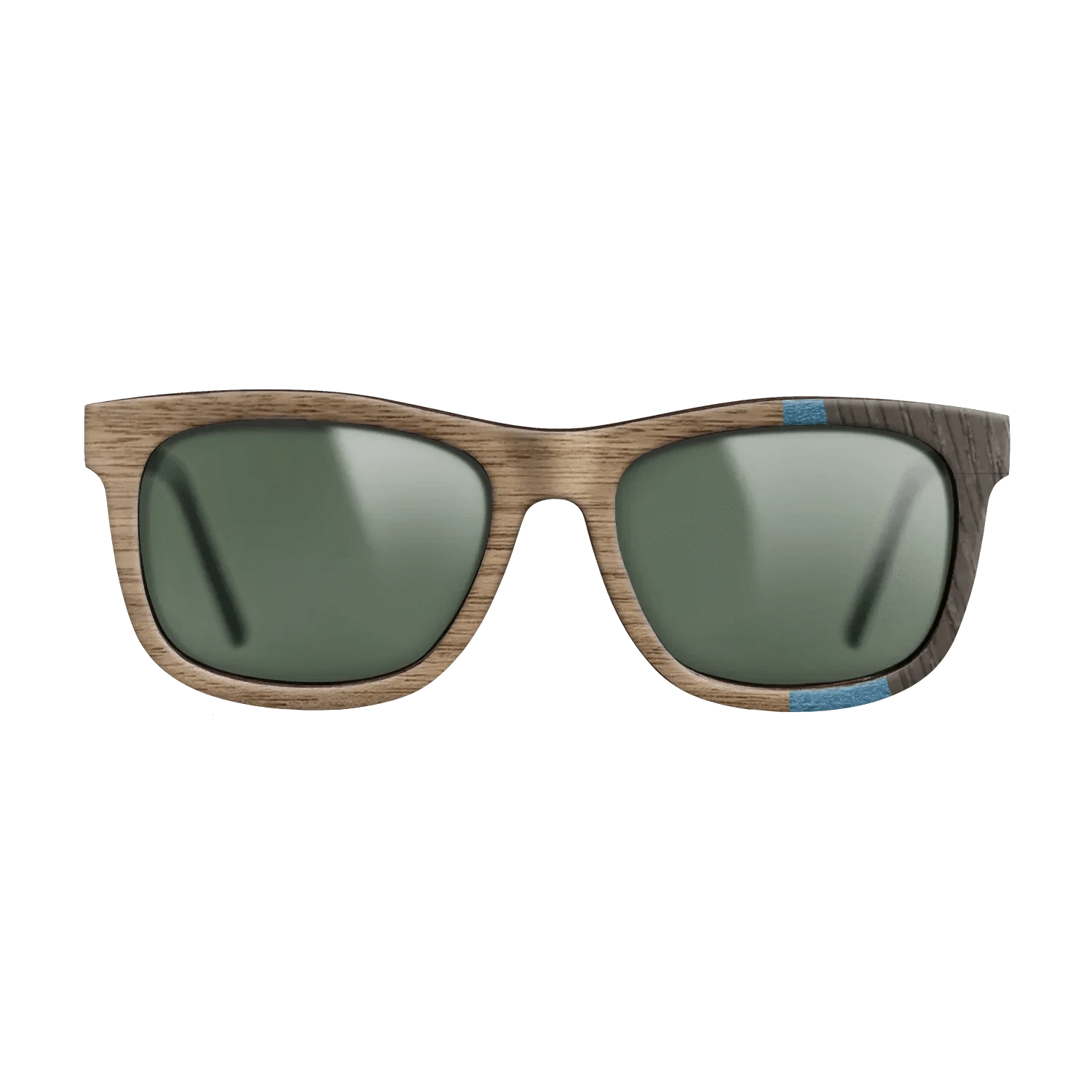 Walnut: Straight Grain,Poplar Dyed: Blue Denim,Fumed Oak: Fractal - The Hero - Square - 1519 - SIRIS wood optic