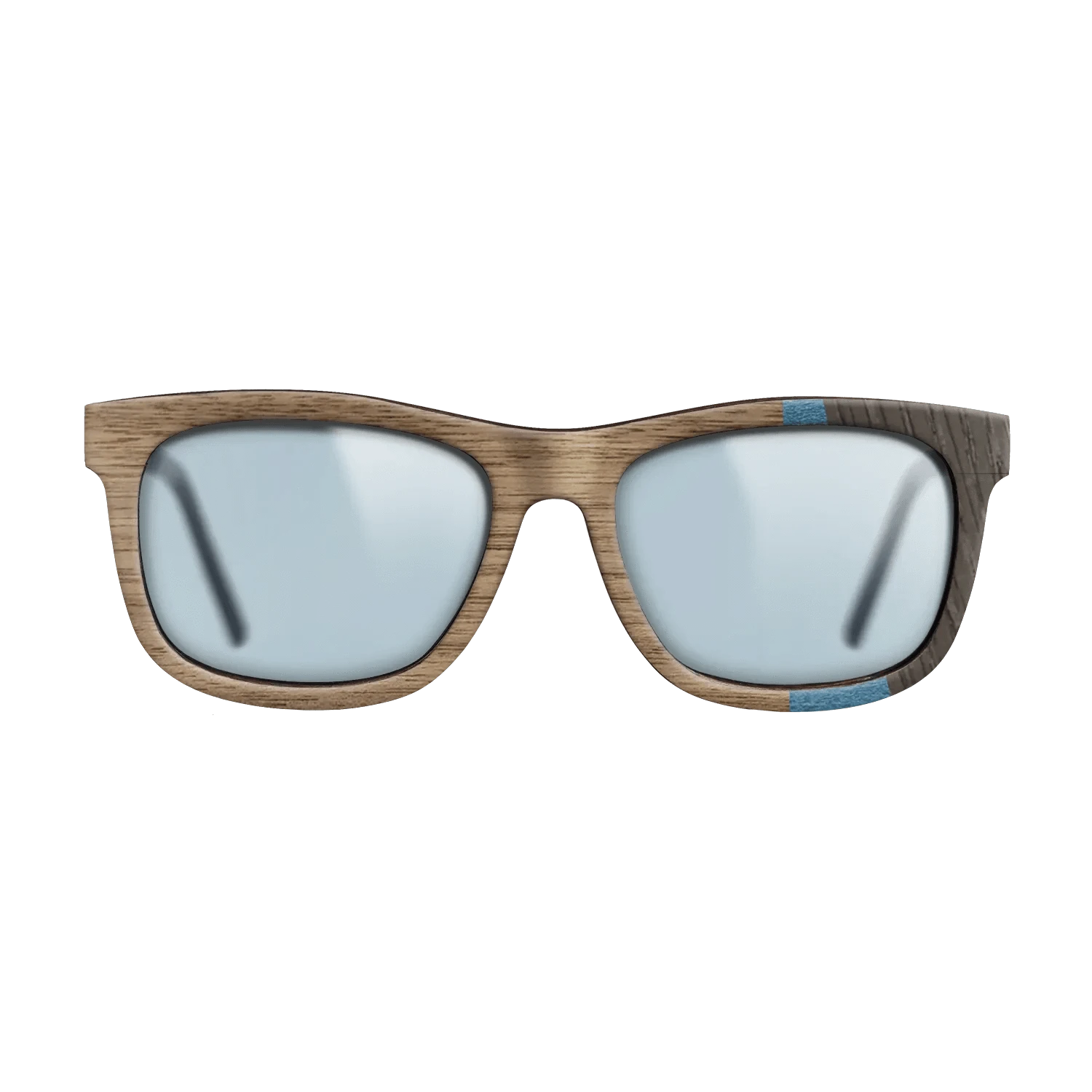 Walnut: Straight Grain,Poplar Dyed: Blue Denim,Fumed Oak: Fractal - The Hero - Square - 1519 - SIRIS wood optic