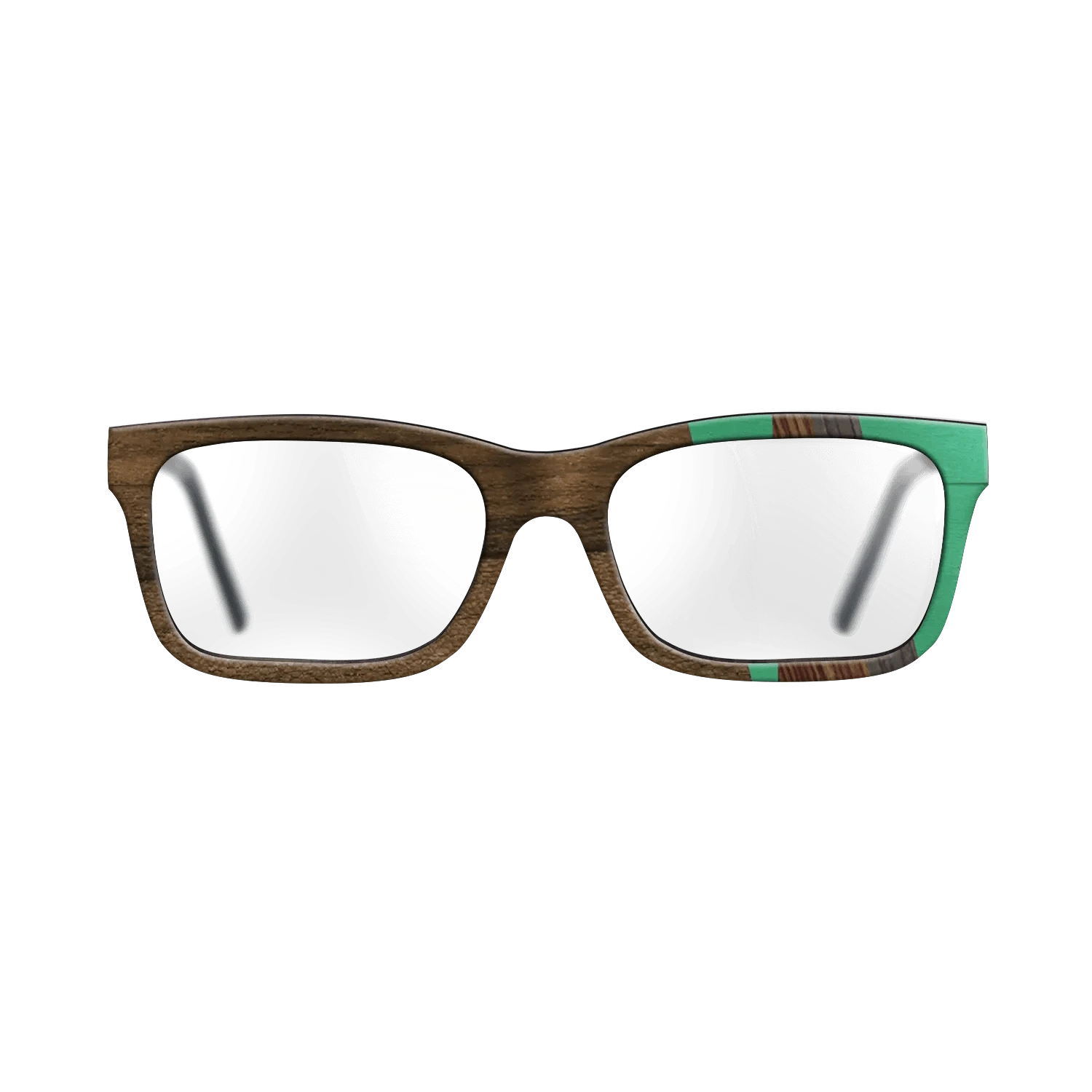 Ziricote Dark Quartered,Poplar Dyed: Green,Kingwood,Fumed Oak,Walnut: Straight Grain: Fractal - The Sage - Rectangle - 1479 - SIRIS wood optic