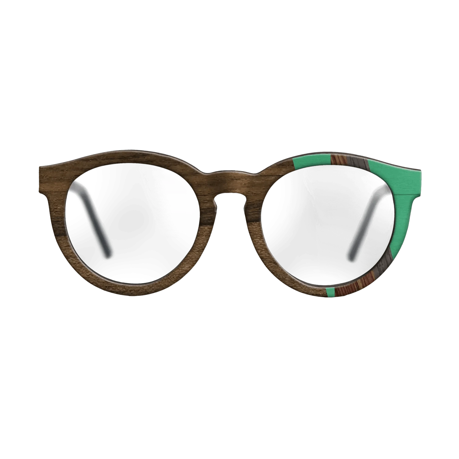 Ziricote Dark Quartered,Poplar Dyed: Green,Kingwood,Fumed Oak,Walnut: Straight Grain: Fractal - The Rebel - Round - 1479 - SIRIS wood optic