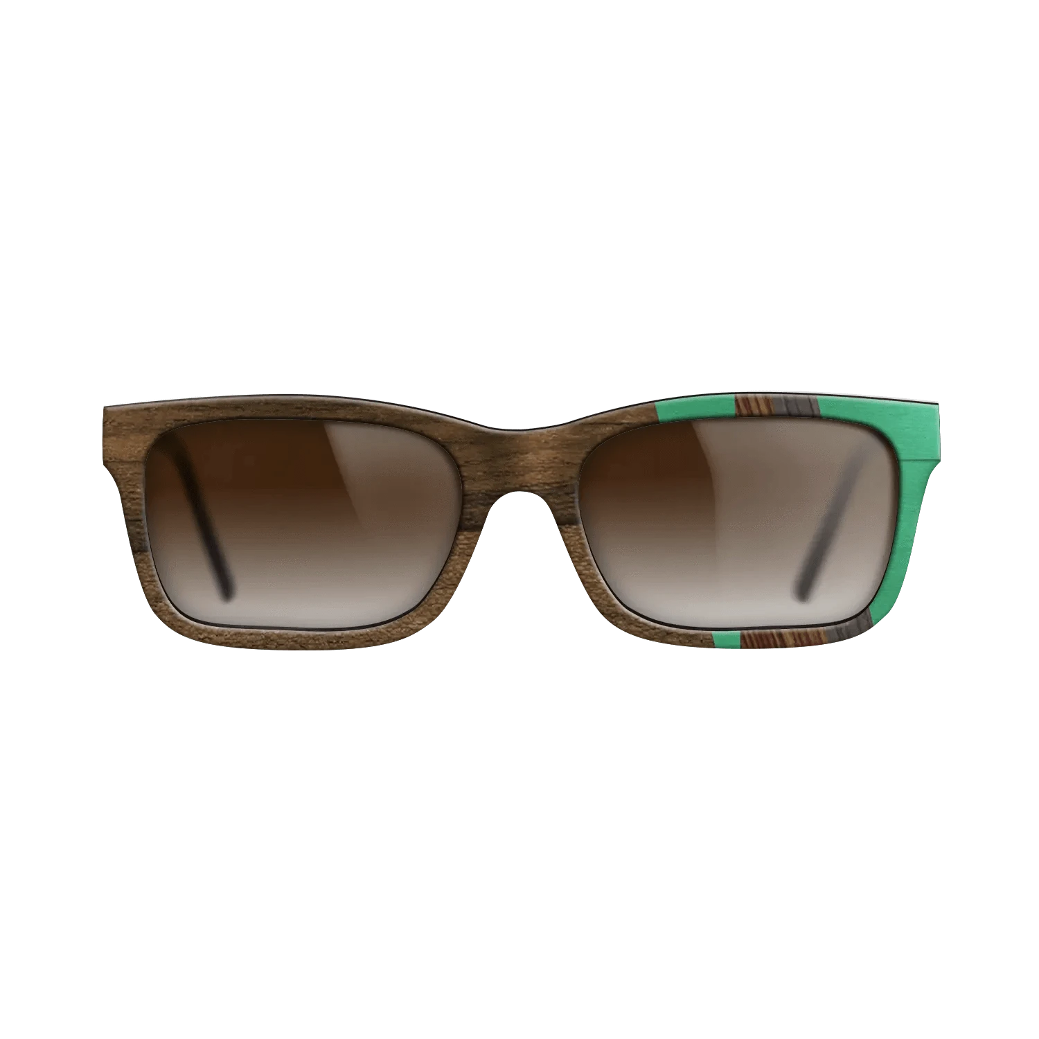 Ziricote Dark Quartered,Poplar Dyed: Green,Kingwood,Fumed Oak,Walnut: Straight Grain: Fractal - The Sage - Rectangle - 1479 - SIRIS wood optic