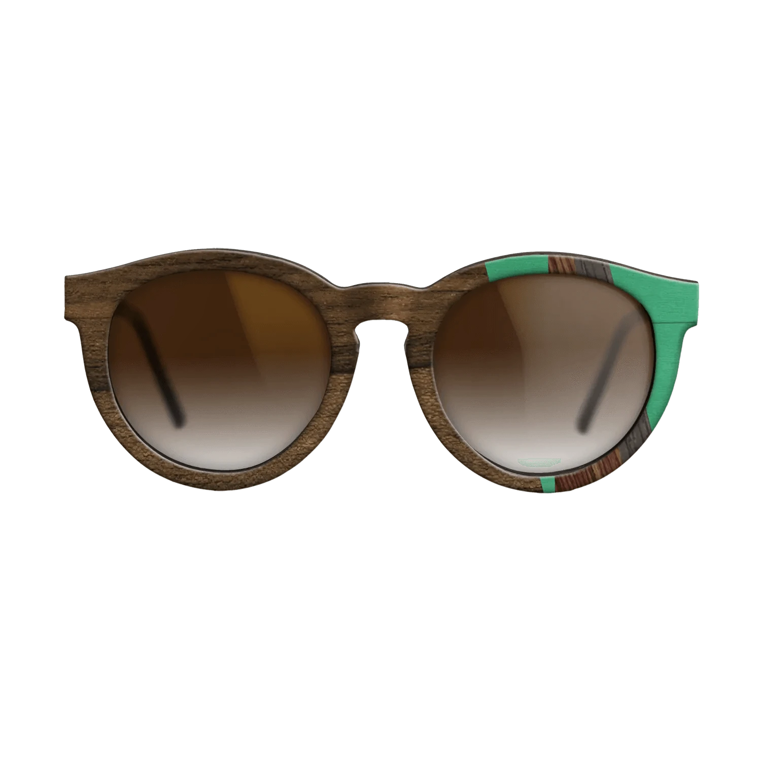 Ziricote Dark Quartered,Poplar Dyed: Green,Kingwood,Fumed Oak,Walnut: Straight Grain: Fractal - The Rebel - Round - 1479 - SIRIS wood optic
