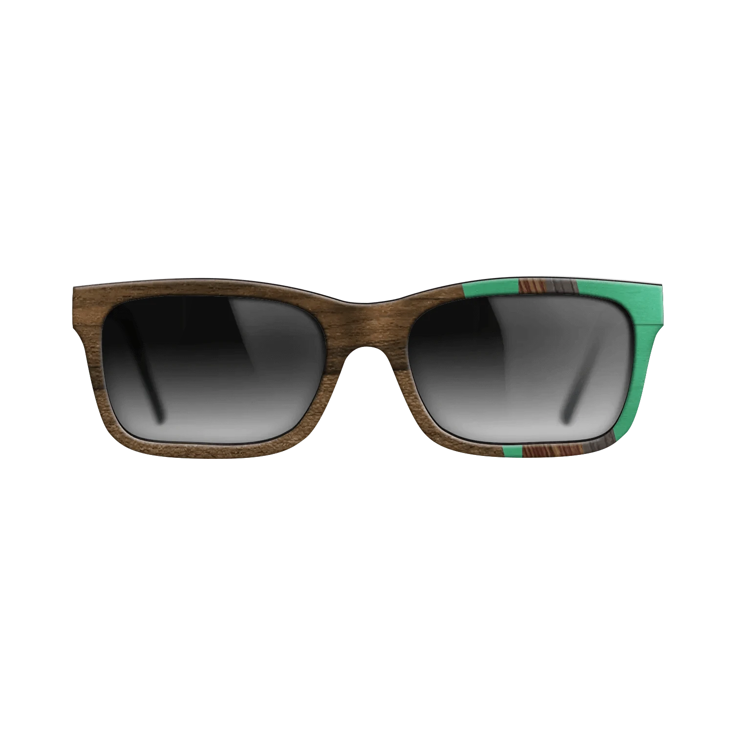 Ziricote Dark Quartered,Poplar Dyed: Green,Kingwood,Fumed Oak,Walnut: Straight Grain: Fractal - The Sage - Rectangle - 1479 - SIRIS wood optic