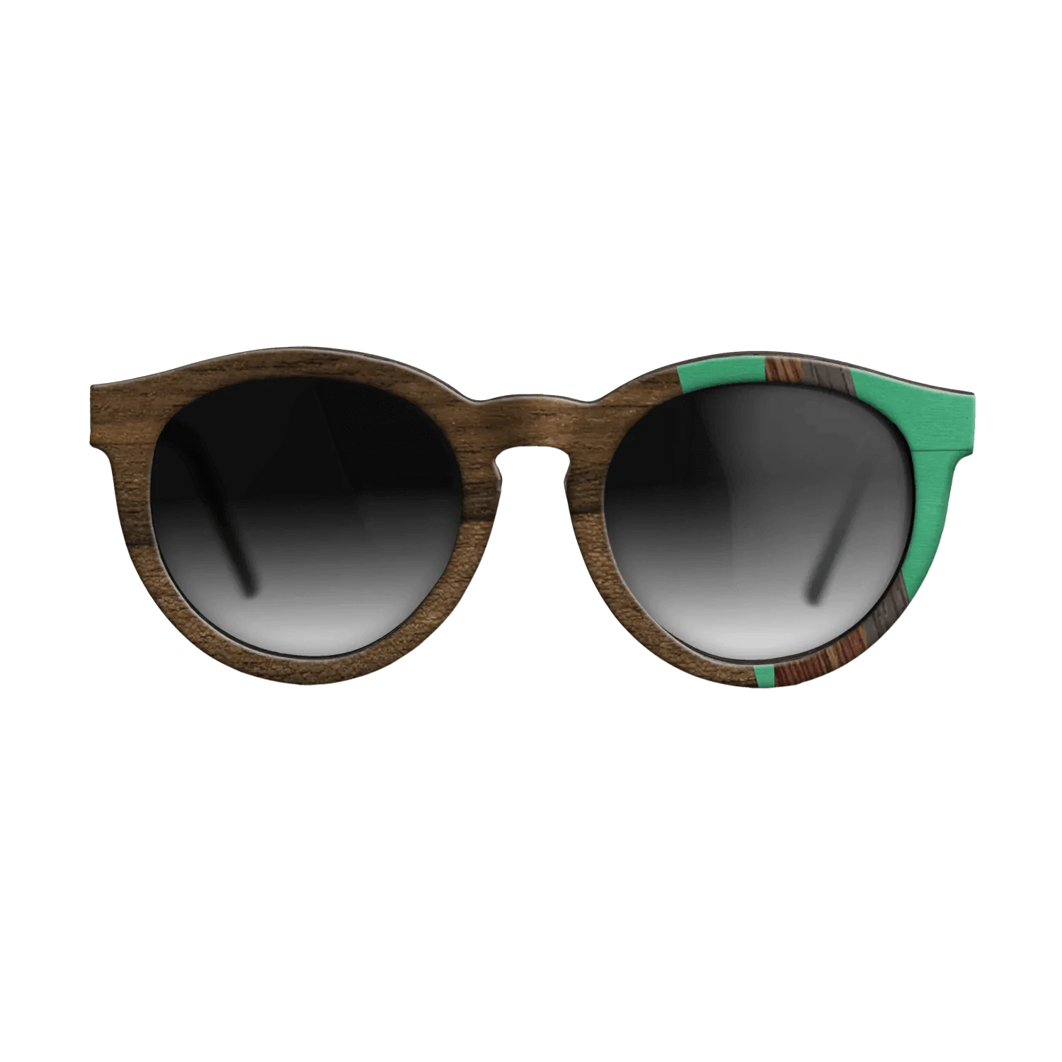Ziricote Dark Quartered,Poplar Dyed: Green,Kingwood,Fumed Oak,Walnut: Straight Grain: Fractal - The Rebel - Round - 1479 - SIRIS wood optic