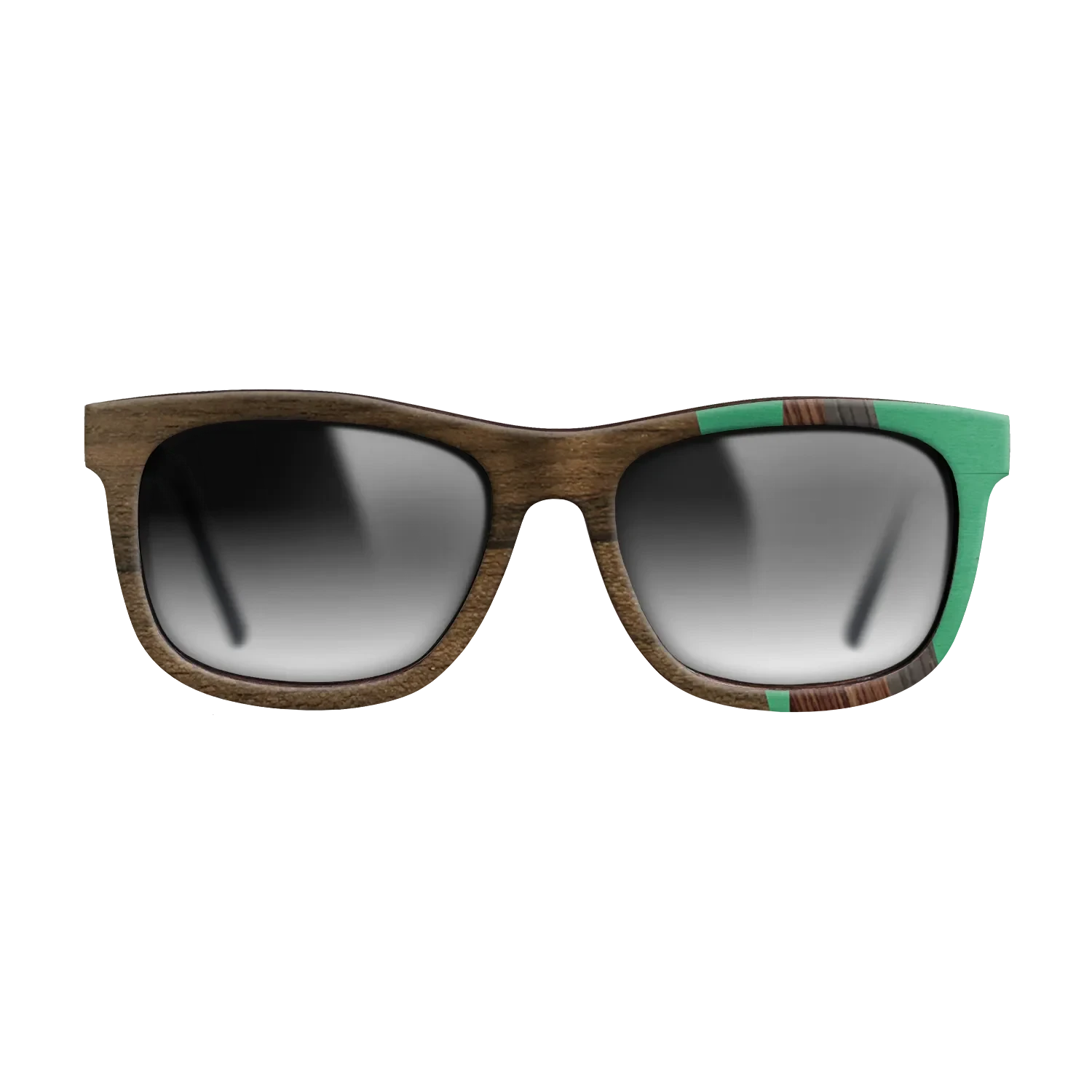Ziricote Dark Quartered,Poplar Dyed: Green,Kingwood,Fumed Oak,Walnut: Straight Grain: Fractal - The Hero - Square - 1479 - SIRIS wood optic