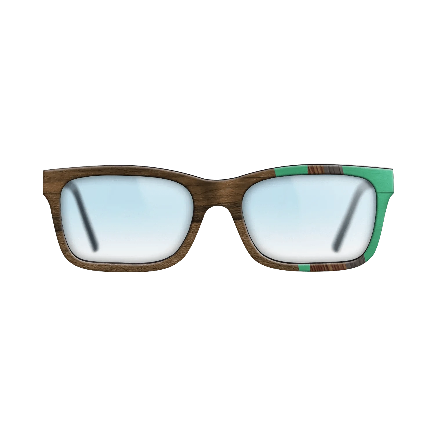 Ziricote Dark Quartered,Poplar Dyed: Green,Kingwood,Fumed Oak,Walnut: Straight Grain: Fractal - The Sage - Rectangle - 1479 - SIRIS wood optic