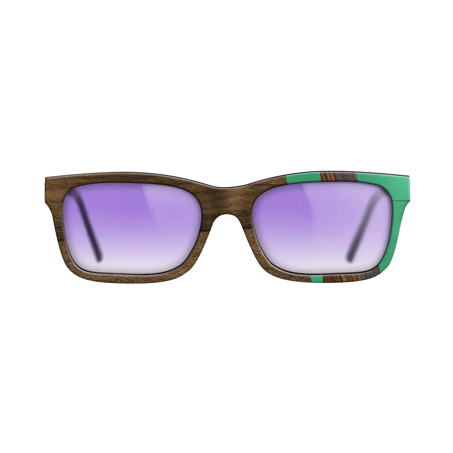 Ziricote Dark Quartered,Poplar Dyed: Green,Kingwood,Fumed Oak,Walnut: Straight Grain: Fractal - The Sage - Rectangle - 1479 - SIRIS wood optic