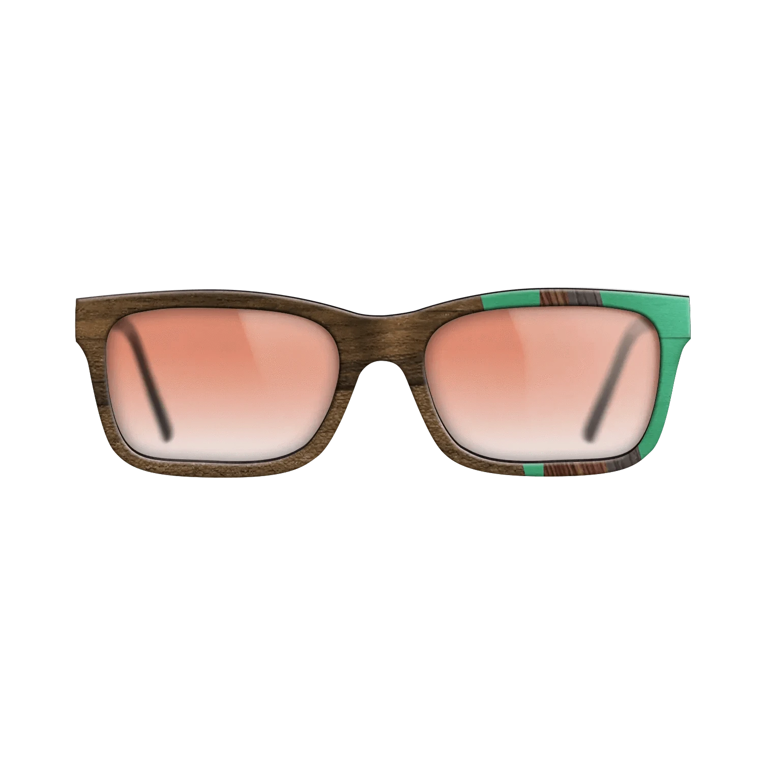 Ziricote Dark Quartered,Poplar Dyed: Green,Kingwood,Fumed Oak,Walnut: Straight Grain: Fractal - The Sage - Rectangle - 1479 - SIRIS wood optic