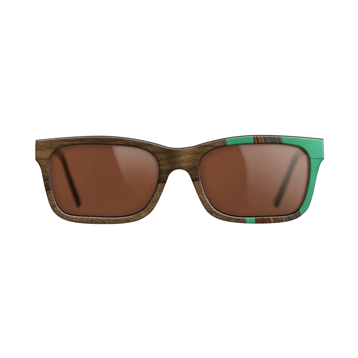 Ziricote Dark Quartered,Poplar Dyed: Green,Kingwood,Fumed Oak,Walnut: Straight Grain: Fractal - The Sage - Rectangle - 1479 - SIRIS wood optic
