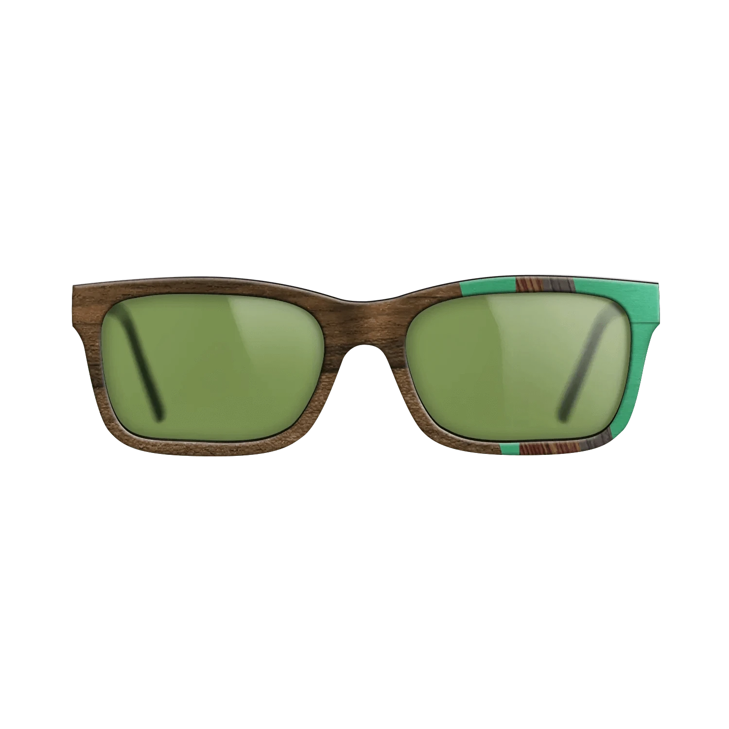 Ziricote Dark Quartered,Poplar Dyed: Green,Kingwood,Fumed Oak,Walnut: Straight Grain: Fractal - The Sage - Rectangle - 1479 - SIRIS wood optic