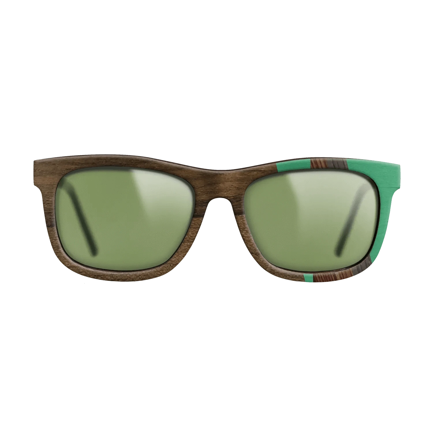 Ziricote Dark Quartered,Poplar Dyed: Green,Kingwood,Fumed Oak,Walnut: Straight Grain: Fractal - The Hero - Square - 1479 - SIRIS wood optic
