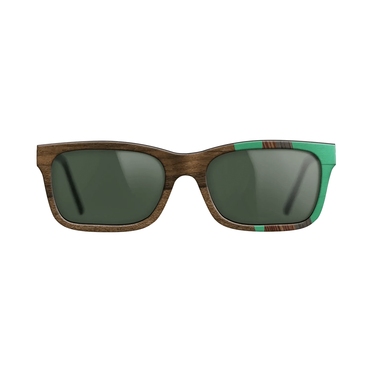 Ziricote Dark Quartered,Poplar Dyed: Green,Kingwood,Fumed Oak,Walnut: Straight Grain: Fractal - The Sage - Rectangle - 1479 - SIRIS wood optic